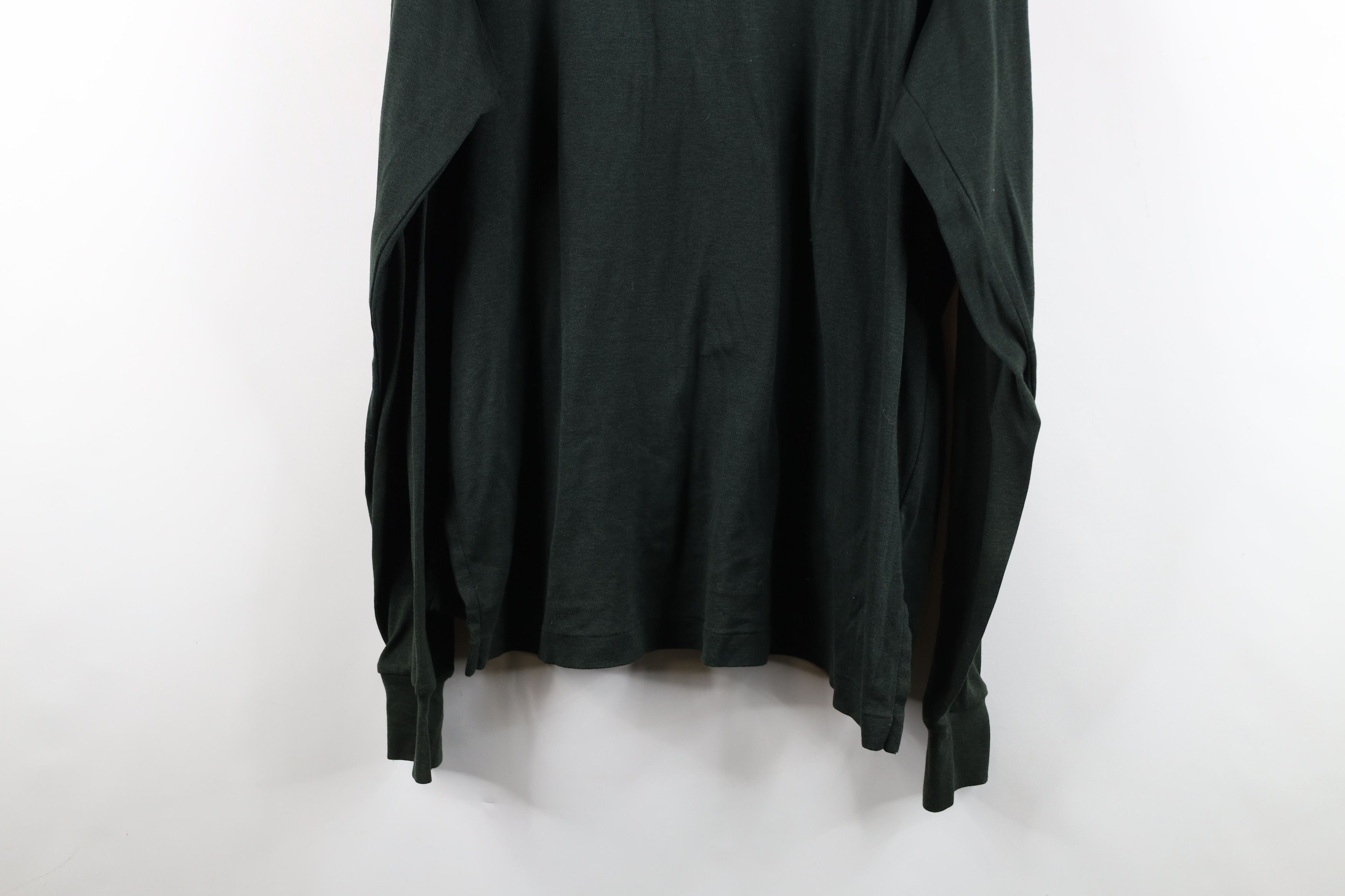Ralph Lauren × Vintage Vintage 90s Ralph Lauren Knit Long Sleeve Polo Dark Green Size US XL / EU 56 / 4 - 13 Thumbnail