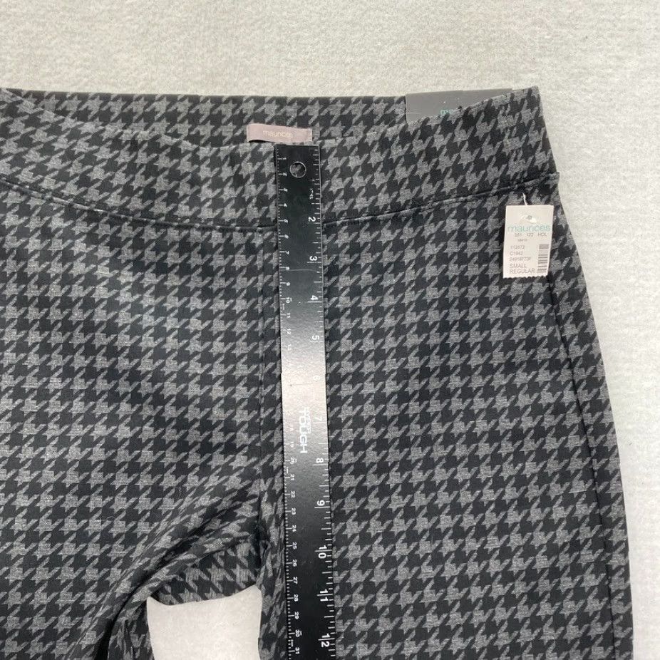 Vintage Maurices Pull Skinny Ankle Pants Women's Small Black Houndstooth Mid Rise Pants Slim Womens Small Black Houndstooth Mid Rise Size 26" / US 2 / IT 38 - 7 Thumbnail