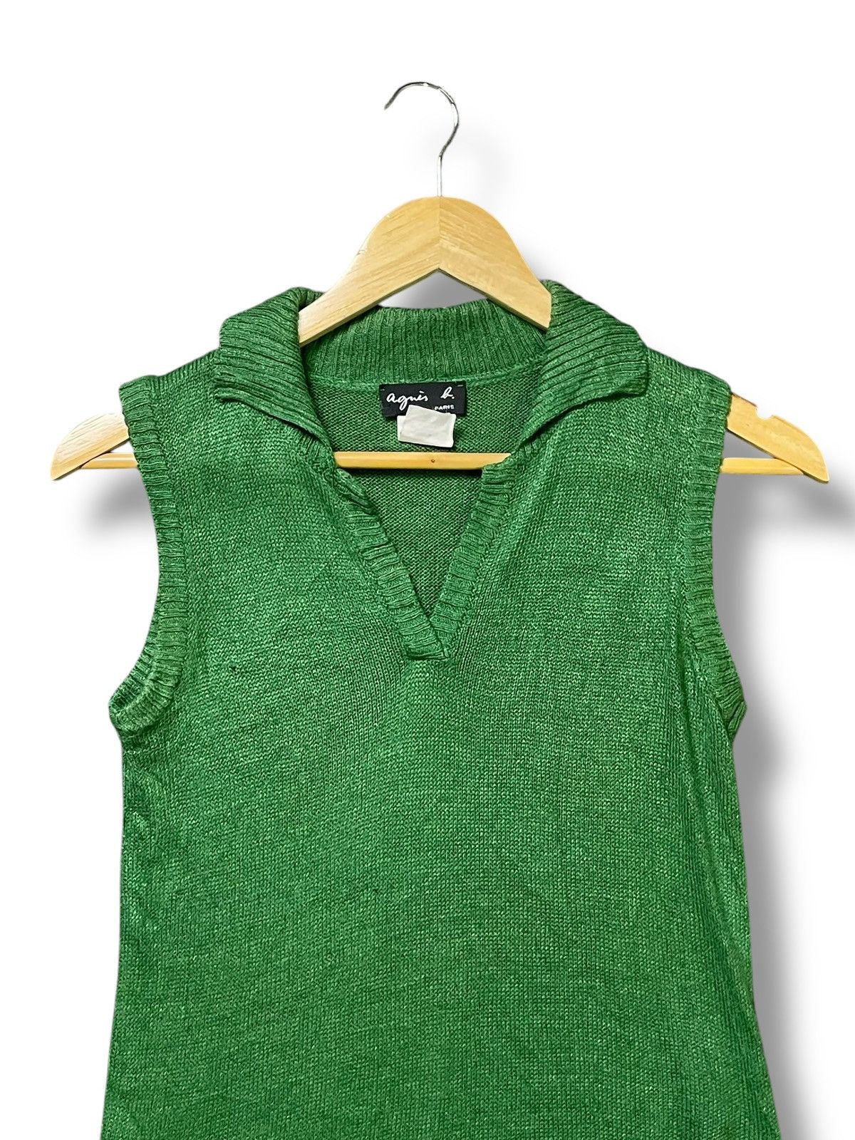 Designer × Vintage × agnes b. Agnès B. x Vintage Collared Knit Vest (43) Size US XXS / EU 40 - 2 Thumbnail