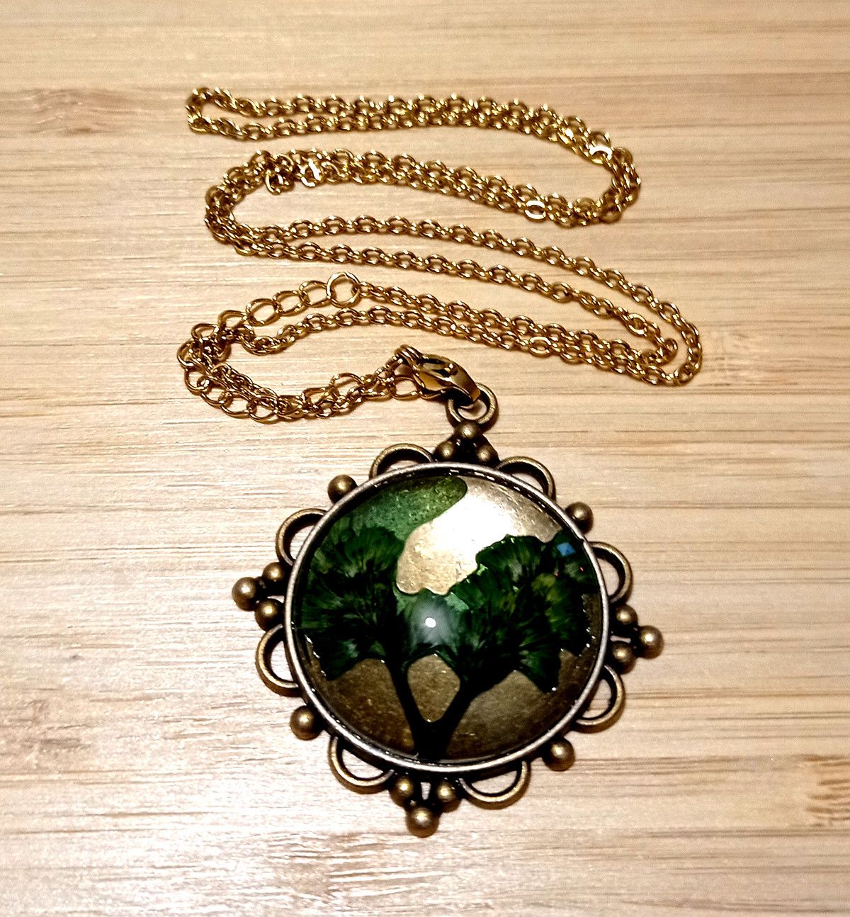 Hysteric Glamour × Vintage Stunning Tree Of Life Natural Plant Gold Necklace Unique Size ONE SIZE - 2 Thumbnail