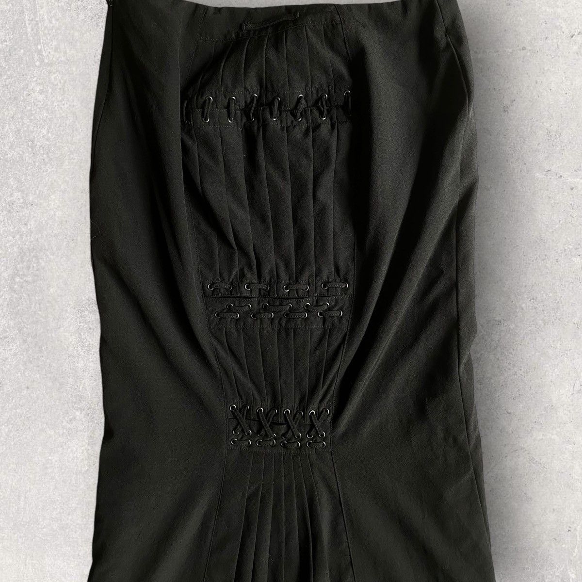 Jean Paul Gaultier Back Lace Up Pleated Skirt Size 28" / US 6 / IT 42 - 4 Thumbnail