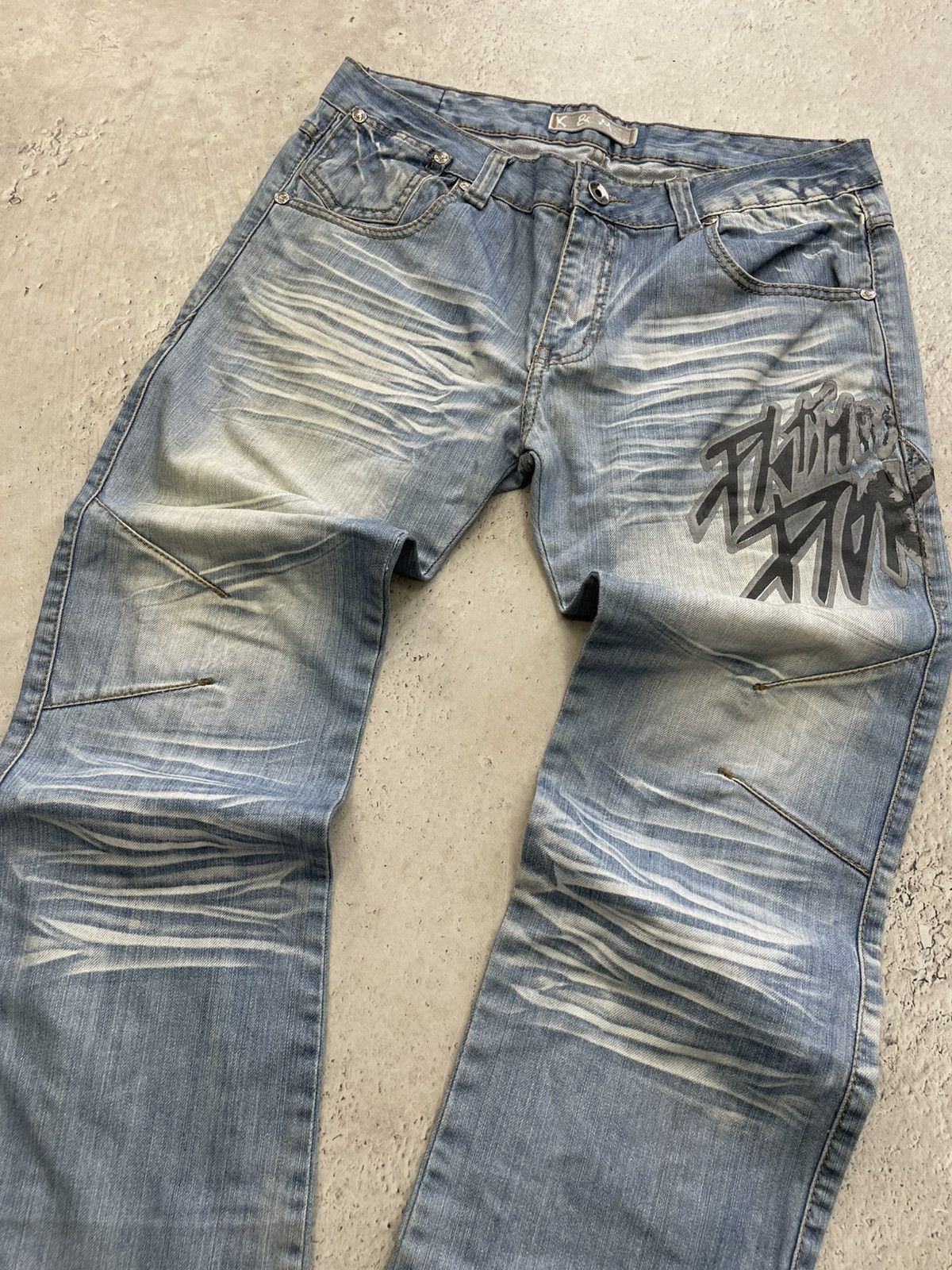 Diesel Distressed japanese y2k diesel style jeans pants Size US 36 / EU 52 - 4 Thumbnail