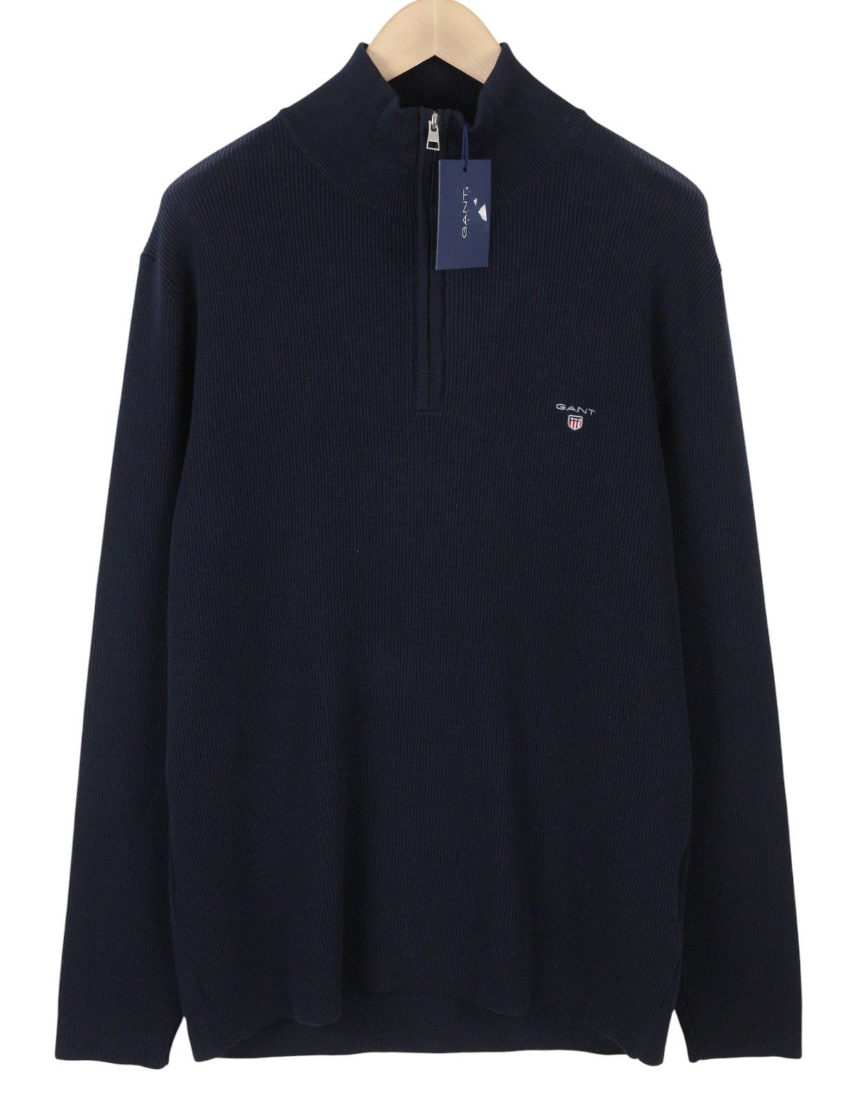 Gant 2XL Dark Blue Cotton Half Zip Jumper 87312 Size US XXL / EU 58 / 5 - 1 Thumbnail
