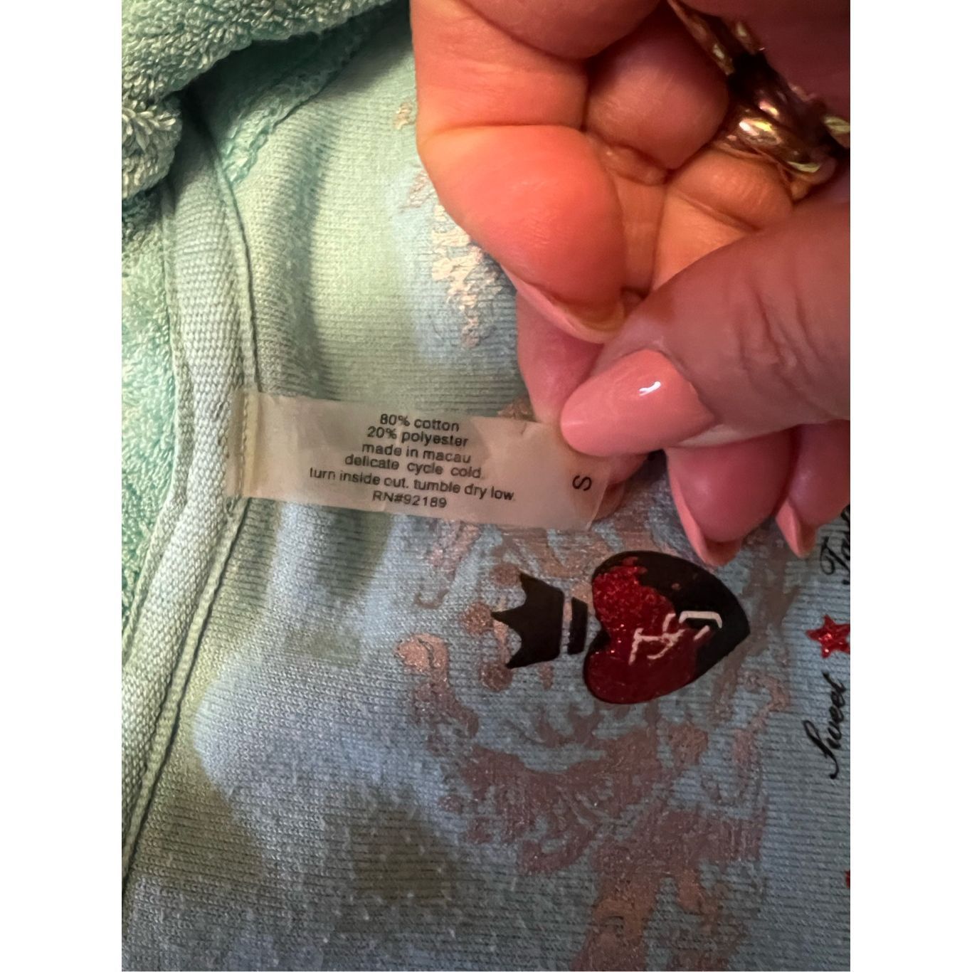 Other Twisted Heart Terry Cloth Blue Fitted Hoodie Size S / US 4 / IT 40 - 3 Thumbnail