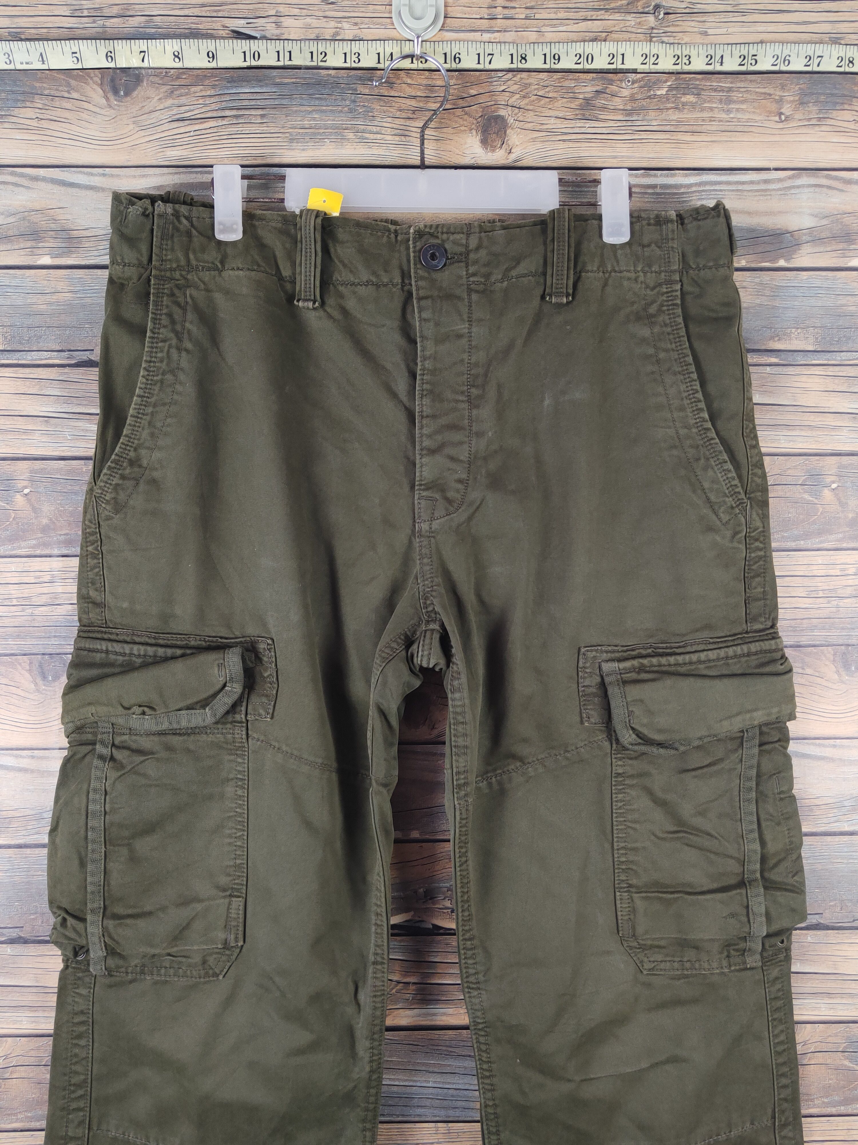 Japanese Brand DL Gap Dark Olive Multipocket Cargo Pants #2664 Size US 34 / EU 50 - 2 Thumbnail