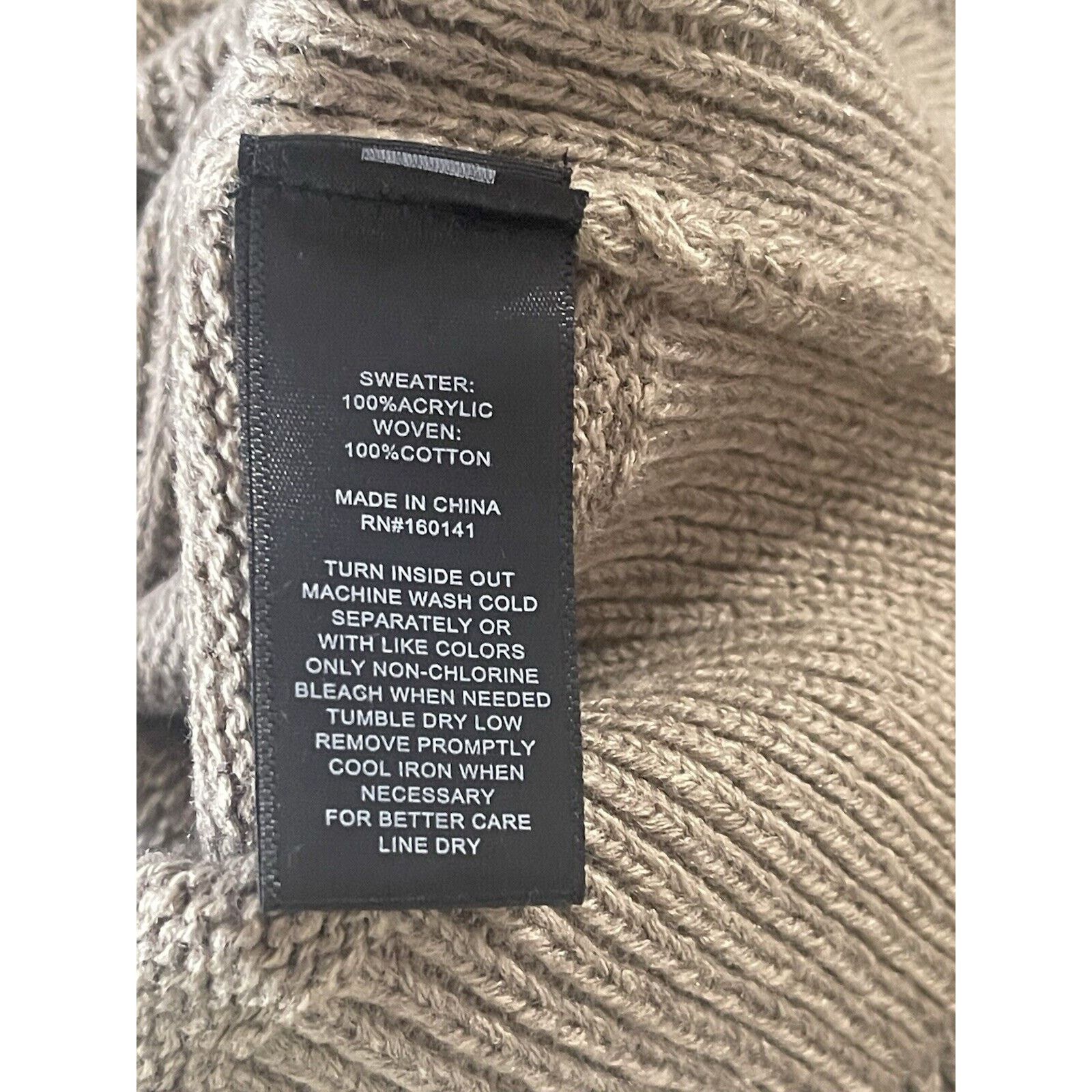 Frye Frye Men’s Olive Green Sweater Cable Knit Size Medium NWT Size US M / EU 48-50 / 2 - 9 Thumbnail