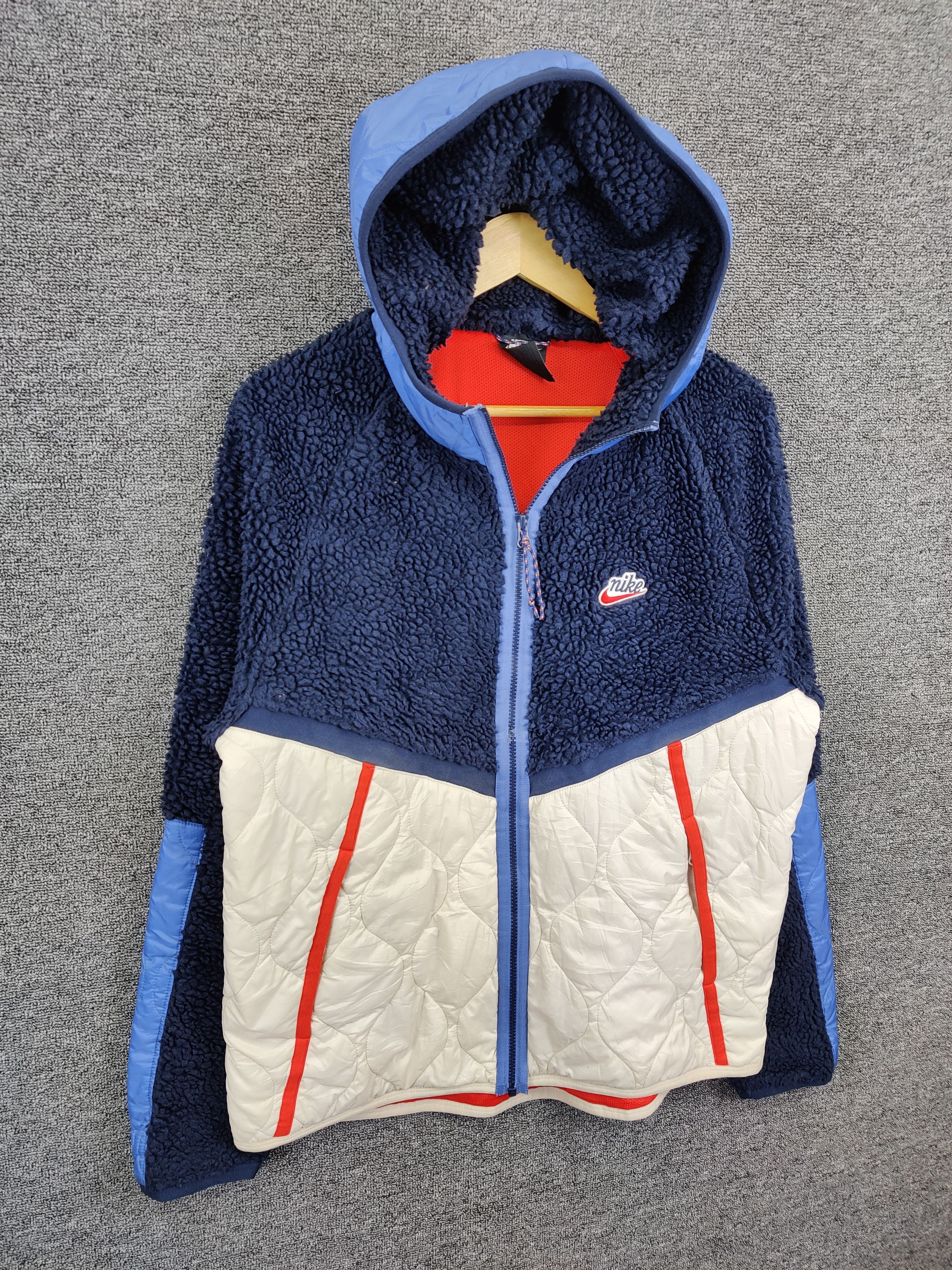 Nike Vintage Nike Sherpa Herritage Hoodie Jacket Size US M / EU 48-50 / 2 - 5 Thumbnail