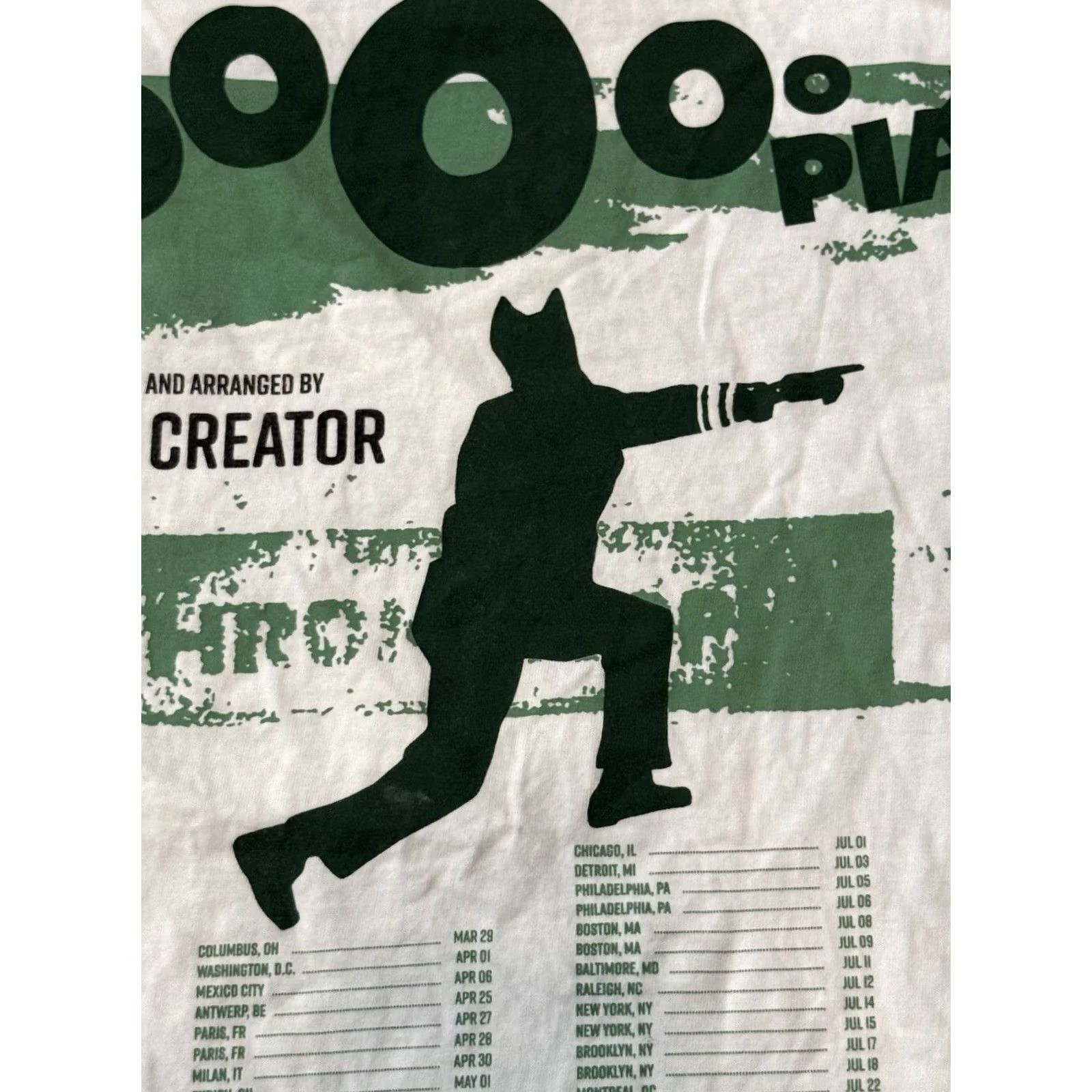 Golf Wang GOLF WANG Tyler The Creator ‘Chromakopia’ Tour Shirt Short Sleeve Small White Crew Neck Men Graphic Print Limited Edition OFWGKTA 2020s 20.75x27.75 Size US S / EU 44-46 / 1 - 5 Thumbnail