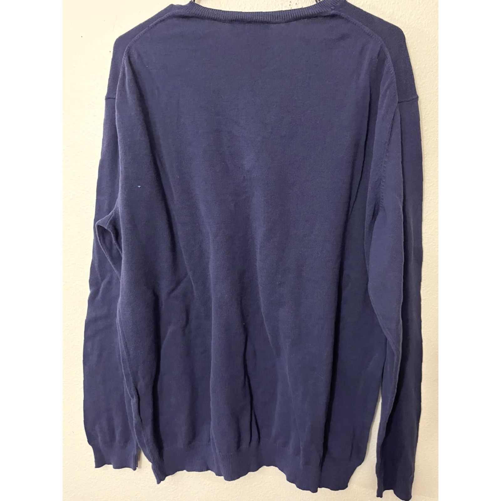 Armani Exchange VINTAGE Armani Exchange A/X Women's XL Long Sleeve Crew Neck Sweater Wool Blend Navy Blue Pullover Size XL / US 12-14 / IT 48-50 - 3 Thumbnail