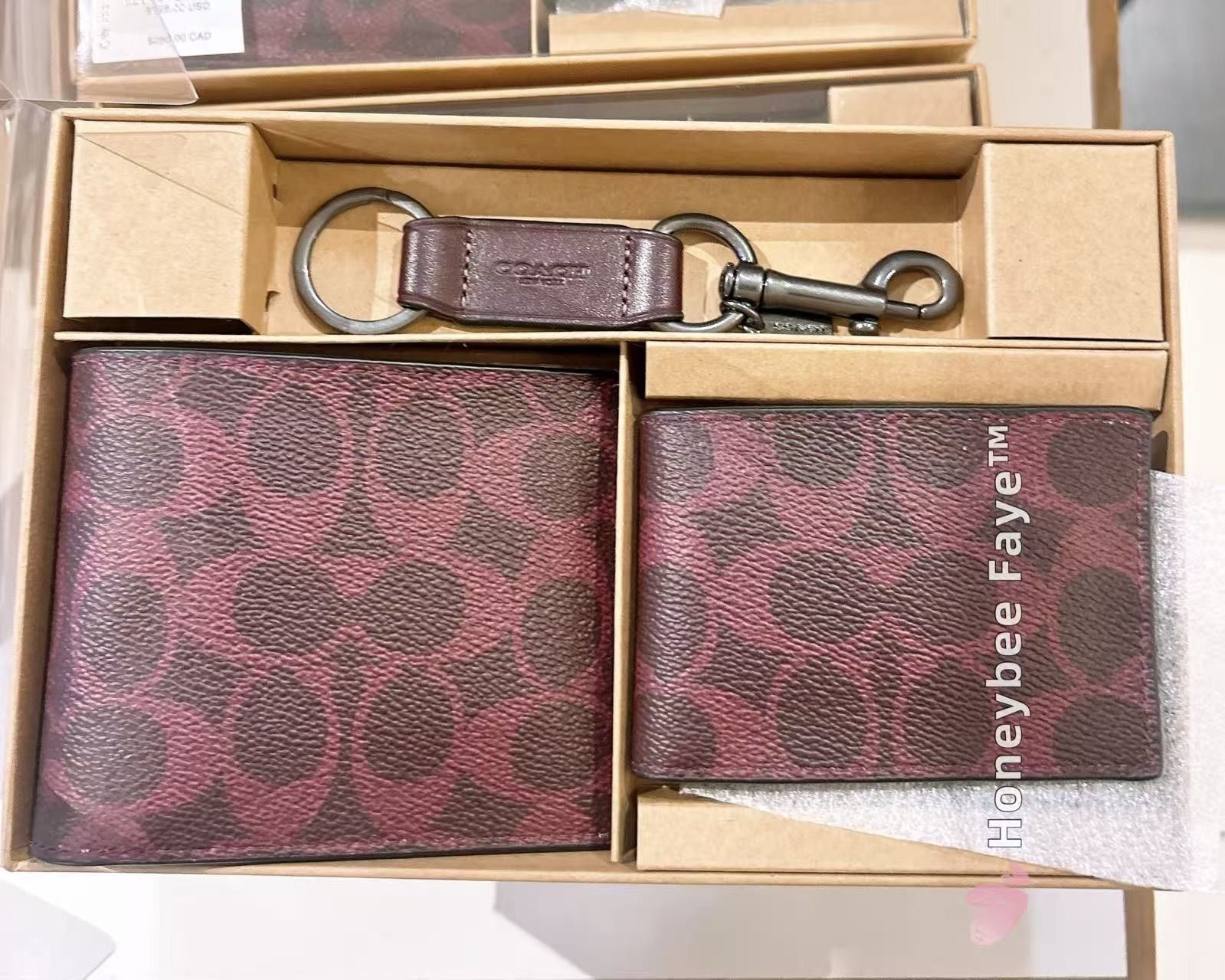 MEN's Boxed 3-In-1 Wallet Gift Set In Signature Canvas CW344