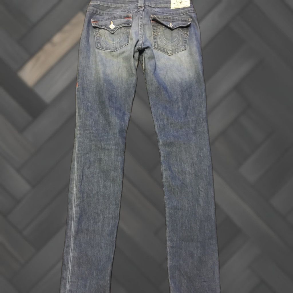 True Religion VINTAGE True Religion Skinny Old Multi Basic Blue Denim Jeans Womens 28 X 33 w/ Flaps Size 28" / US 6 / IT 42 - 1 Thumbnail