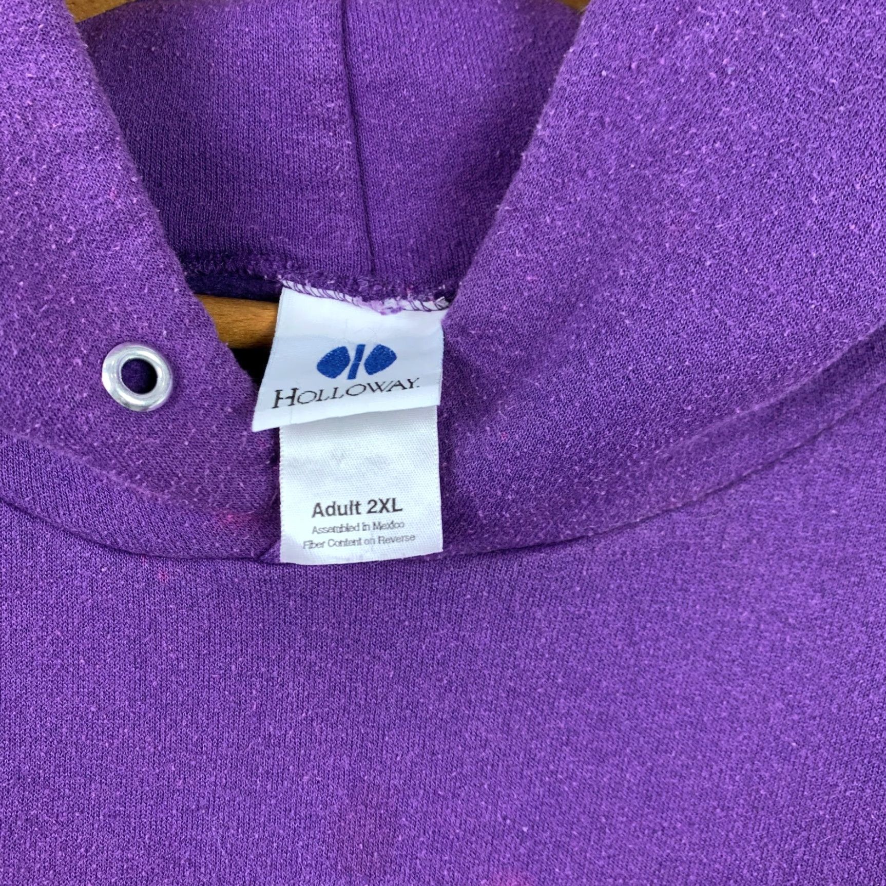 Holloway Denham Springs Yellow Jackets Holloway Purple Hoodie Mens 2XL 2XL Hoodie Pullover Hooded Cotton Blend Purple Sweatshirt Graphic Print Size US XXL / EU 58 / 5 - 3 Thumbnail
