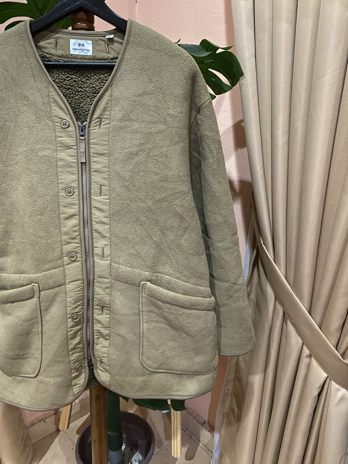 Engineered Garments × Uniqlo UNIQLO x Engineered Garments Olive Green Fleece Liner Jacket Size US M / EU 48-50 / 2 - 5 Thumbnail