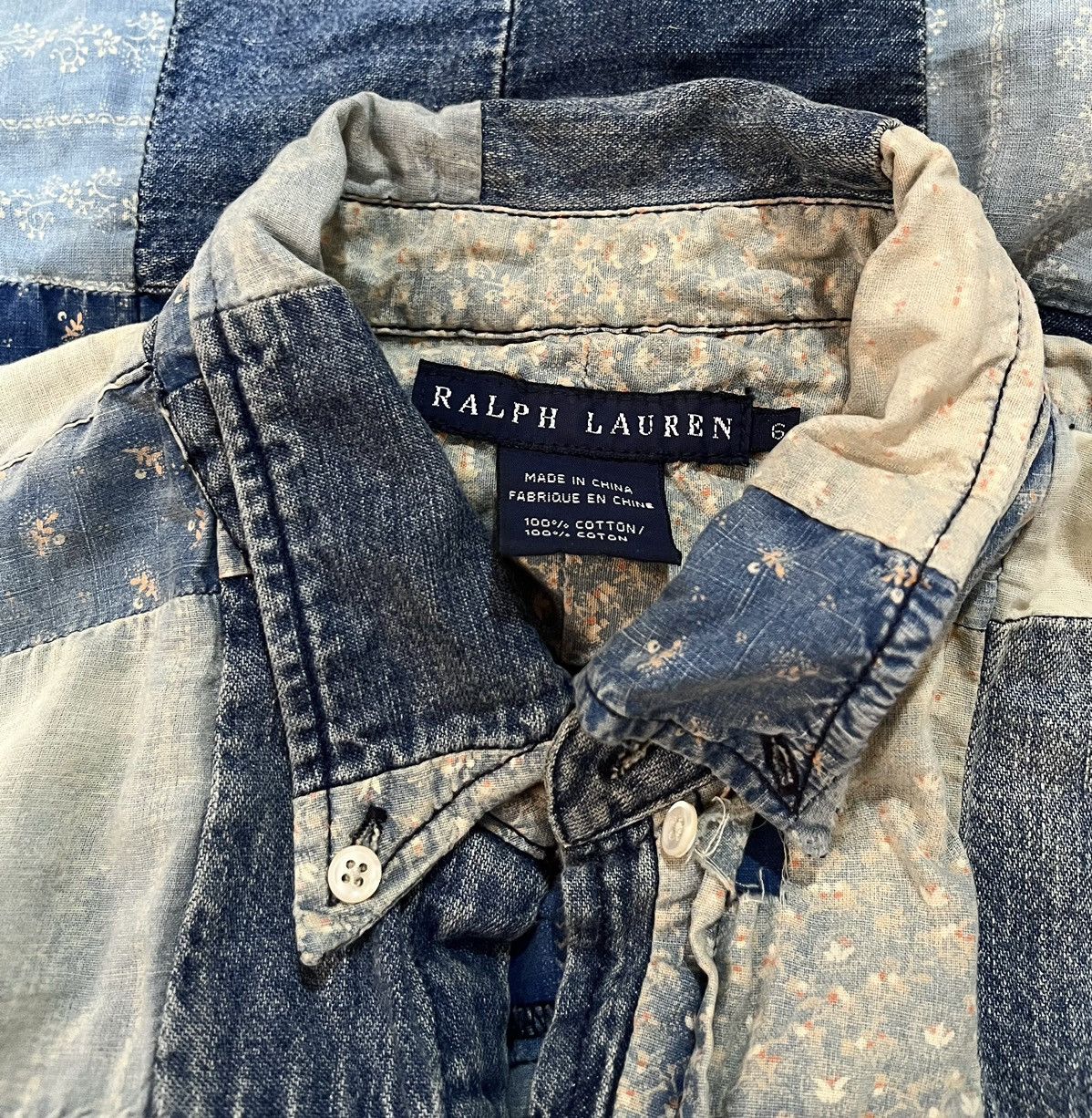 Polo Ralph Lauren *FINAL DROP* Ralph Lauren patchwork button down denim shirt Size US S / EU 44-46 / 1 - 5 Thumbnail