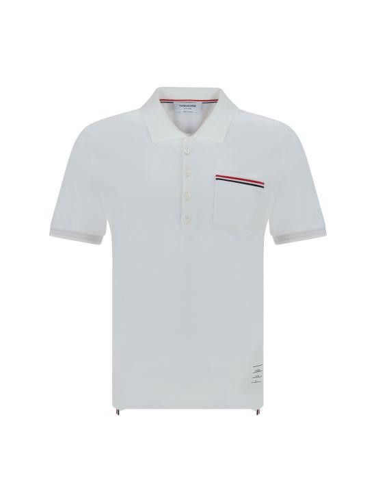 Thom Browne THOM BROWNE Men Polo Shirts MJP022A01455 100 WHITE Size US M / EU 48-50 / 2 - 1 Thumbnail