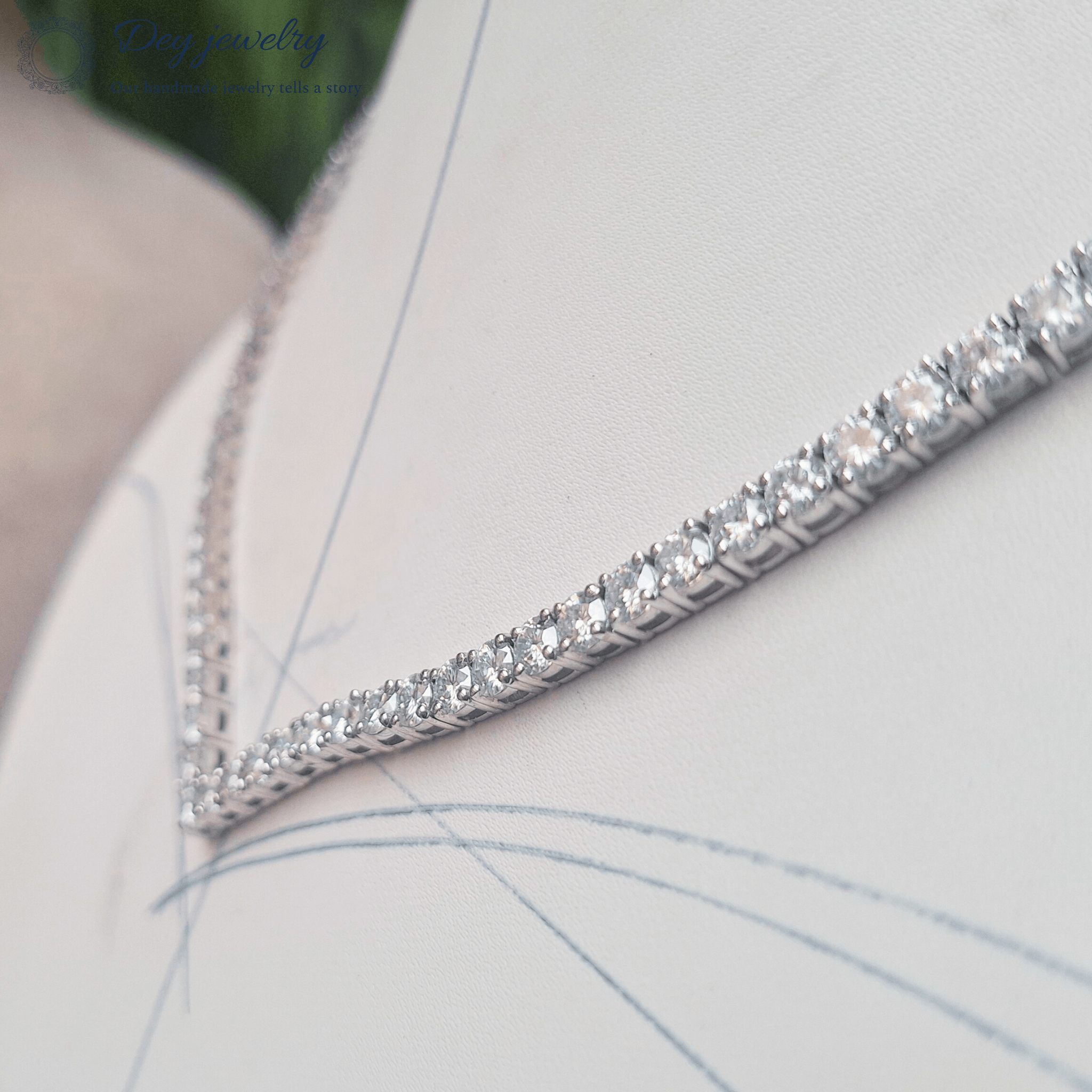 Other Moissanite V Shape Tennis Weeding Necklace Size ONE SIZE - 6 Thumbnail