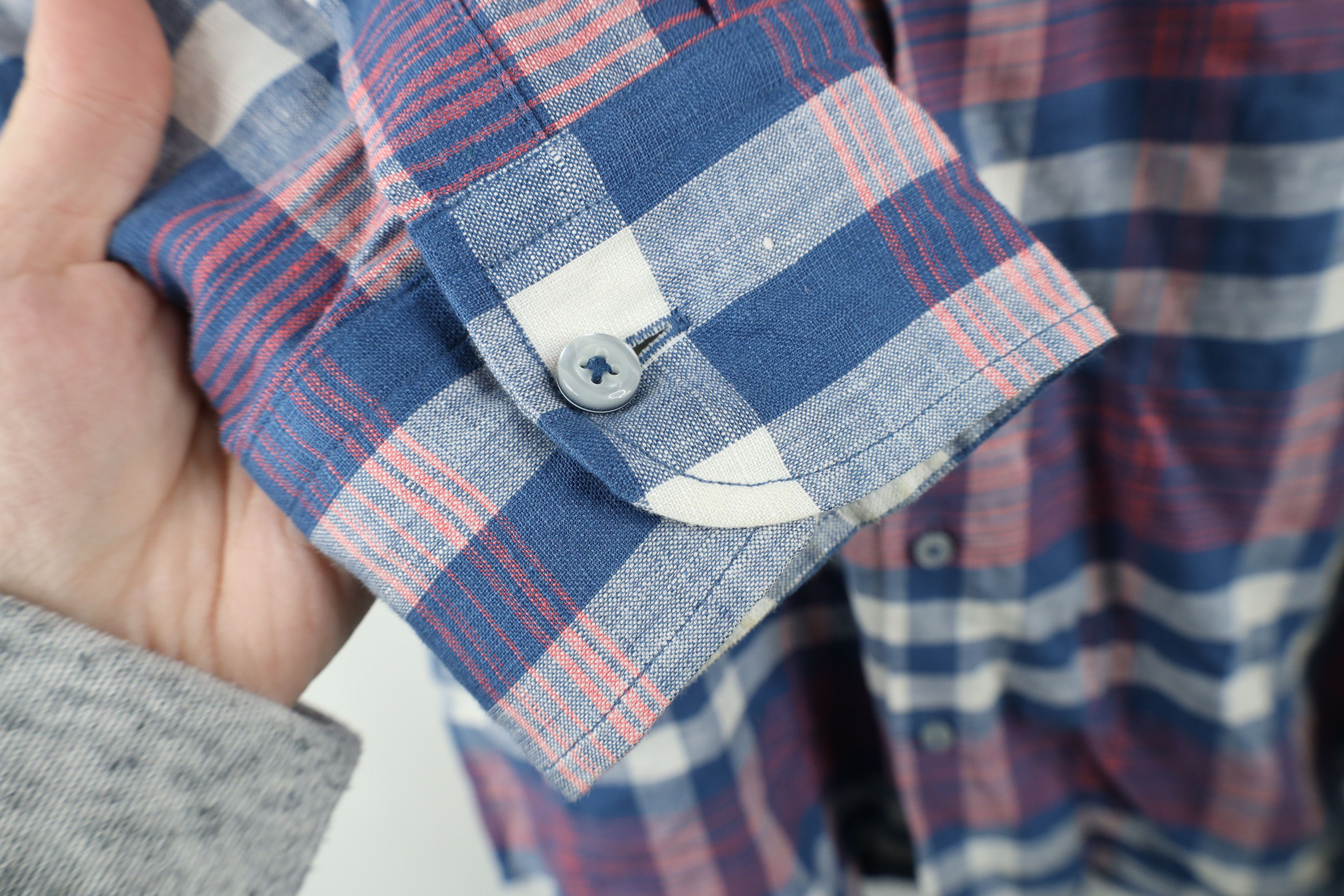 Tommy Bahama × Vintage Tommy Bahama Linen Blend Collared Button Shirt Plaid Size US L / EU 52-54 / 3 - 4 Thumbnail