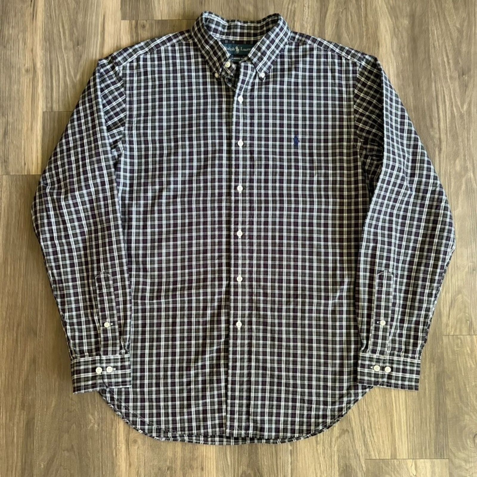 Polo Ralph Lauren × Vintage Vintage Polo Ralph Lauren Shirt Men's Size L Plaid Size US L / EU 52-54 / 3 - 3 Thumbnail