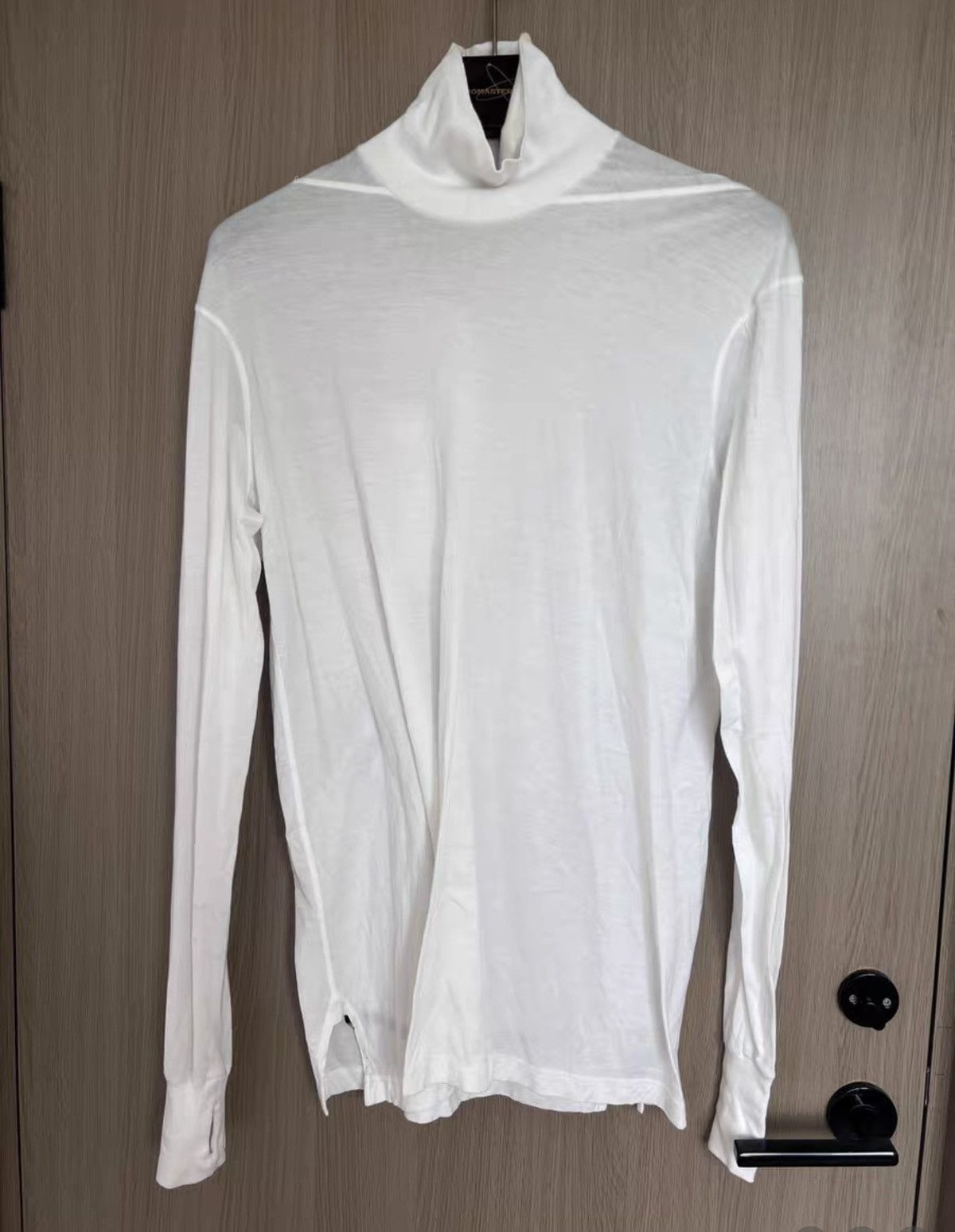 11 By Boris Bidjan Saberi 11ByBBS Cotton Letter-Embroidered LongSleeve Mockneck TShirt Size US M / EU 48-50 / 2 - 2 Thumbnail