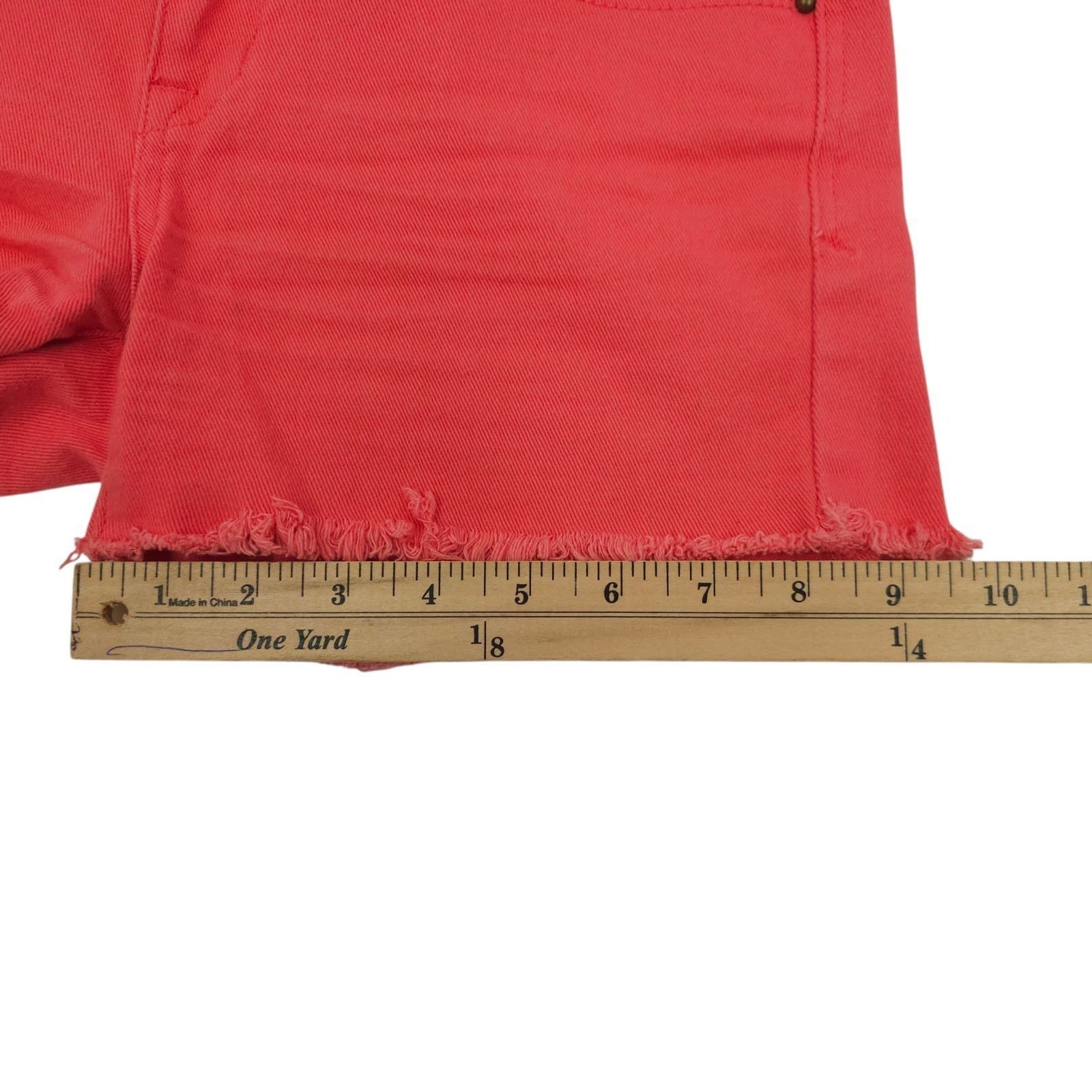 Other Delias Taylor Cut Off Denim Shorts Pink Coral Size 1/2 Low R Size 28" / US 6 / IT 42 - 6 Thumbnail