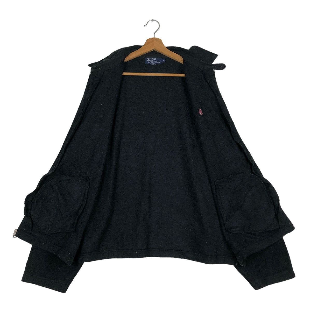 Polo Ralph Lauren 🔥BLACK VINTAGE FLEECE JACKET ZIPPER POLO RALPH LAUREN Size US L / EU 52-54 / 3 - 12 Thumbnail