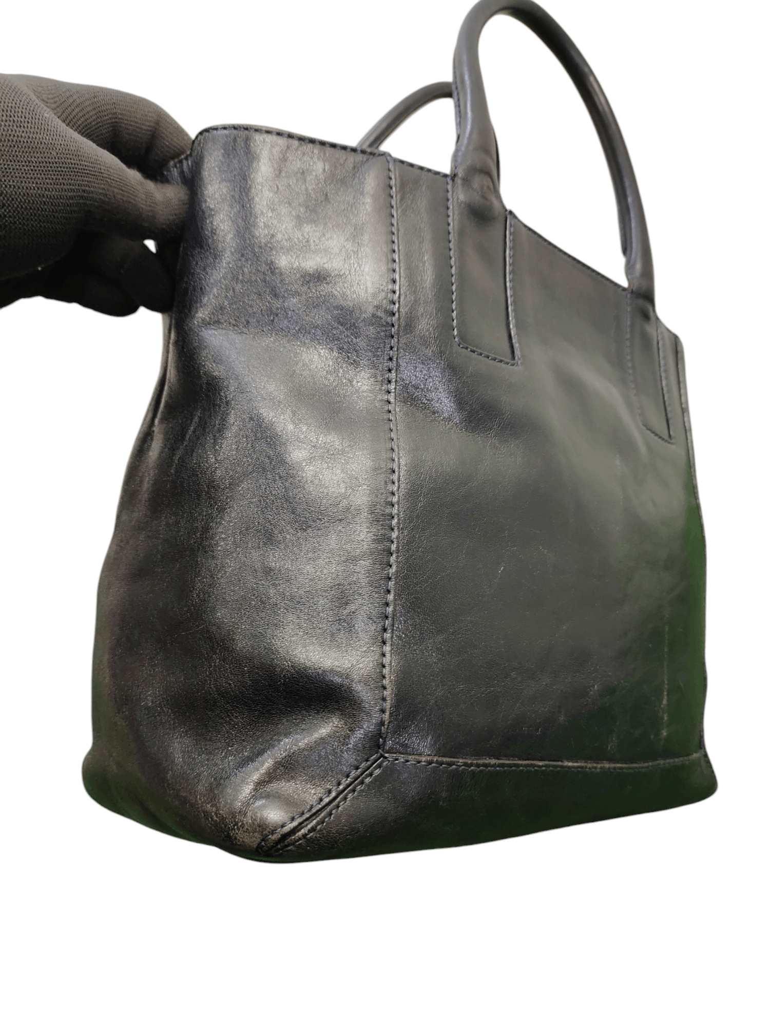 Leather Vintage Hirofu Italy Patina Leather Tote Bag Size ONE SIZE - 9 Thumbnail