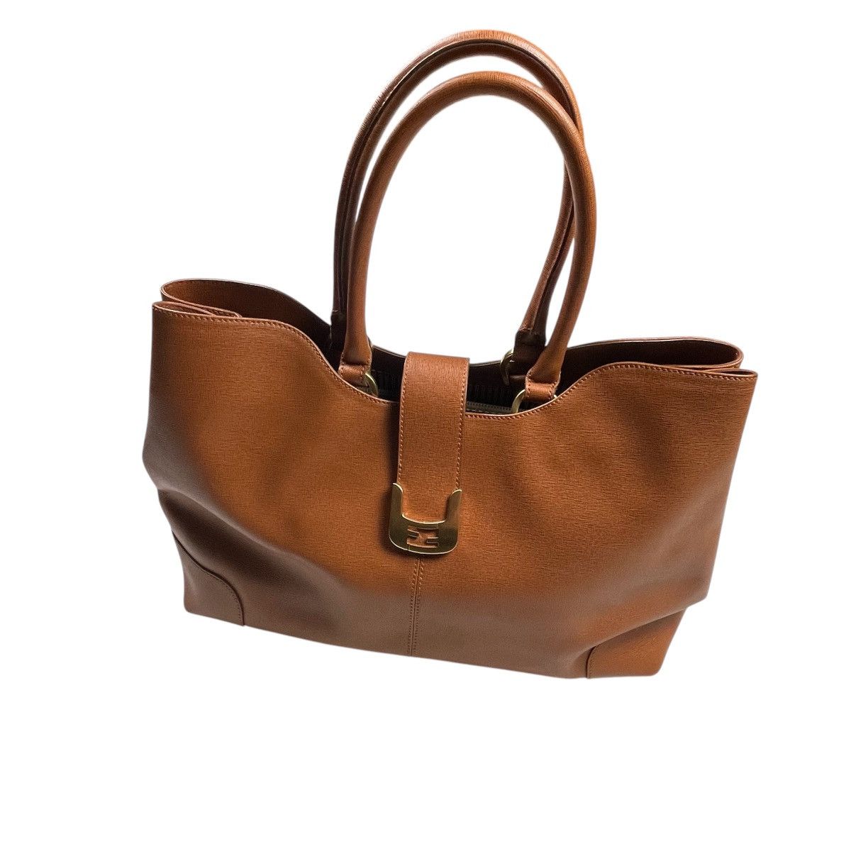Fendi × Leather Fendi Brown Leather Chameleon Shopping Tote Bag Luxury Size ONE SIZE - 1 Thumbnail