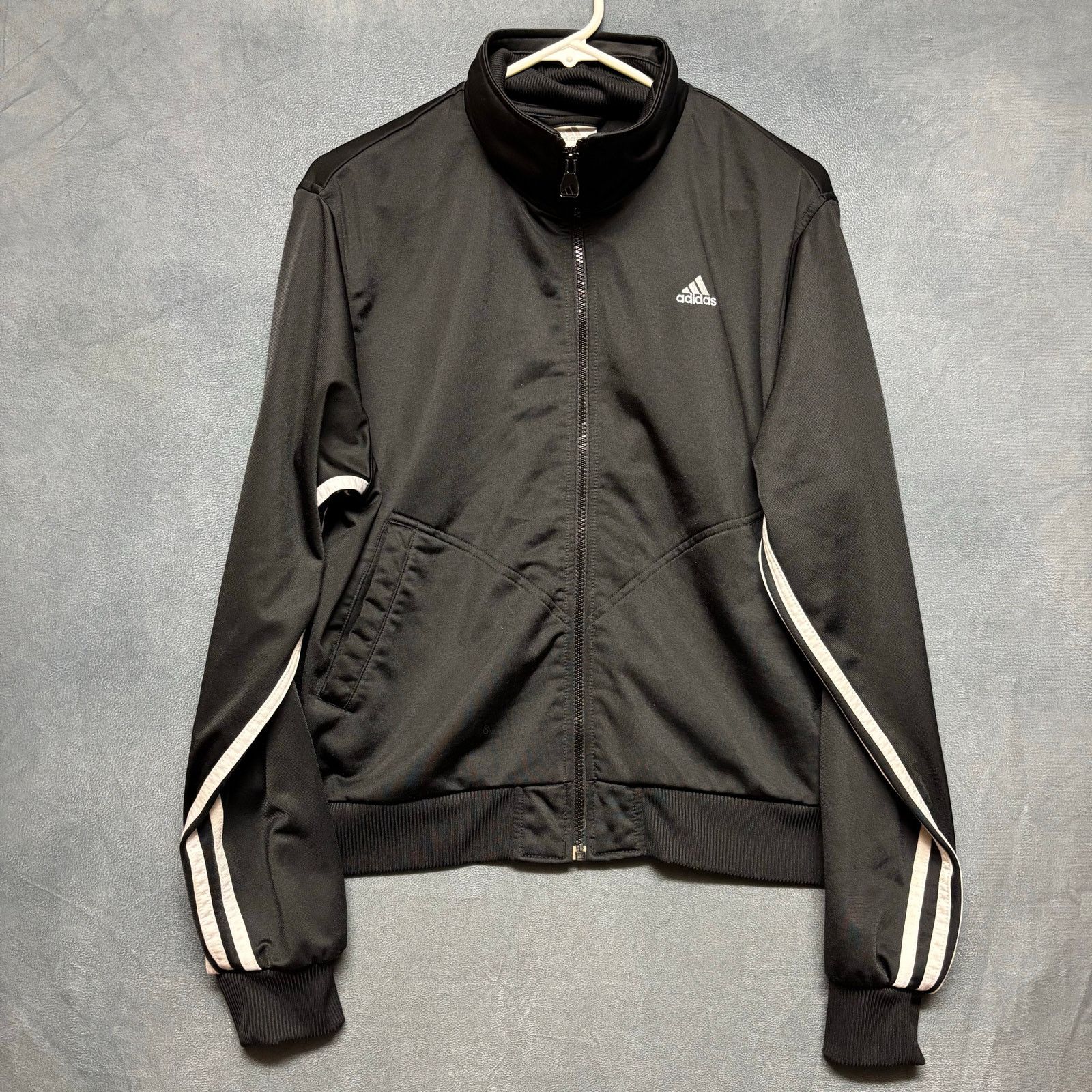 Adidas Vintage Adidas Soccer Jacket Mock Neck 3 Stripes Track LG Size US L / EU 52-54 / 3 - 1 Thumbnail