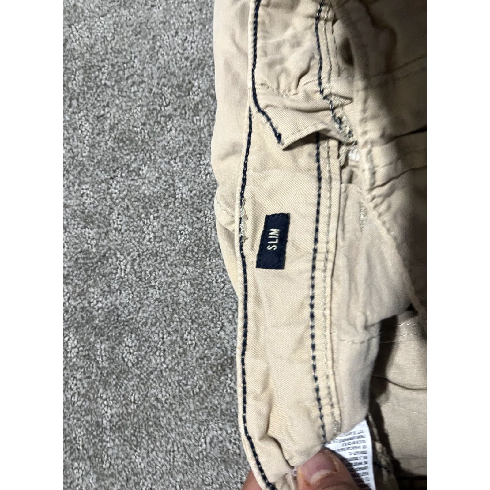 American Eagle Outfitters American Eagle Core Flex Pants Mens 30 Slim Fit Chino Beige Cotton Stretch Flat Front Zipper Straight Leg Size US 30 / EU 46 - 6 Thumbnail