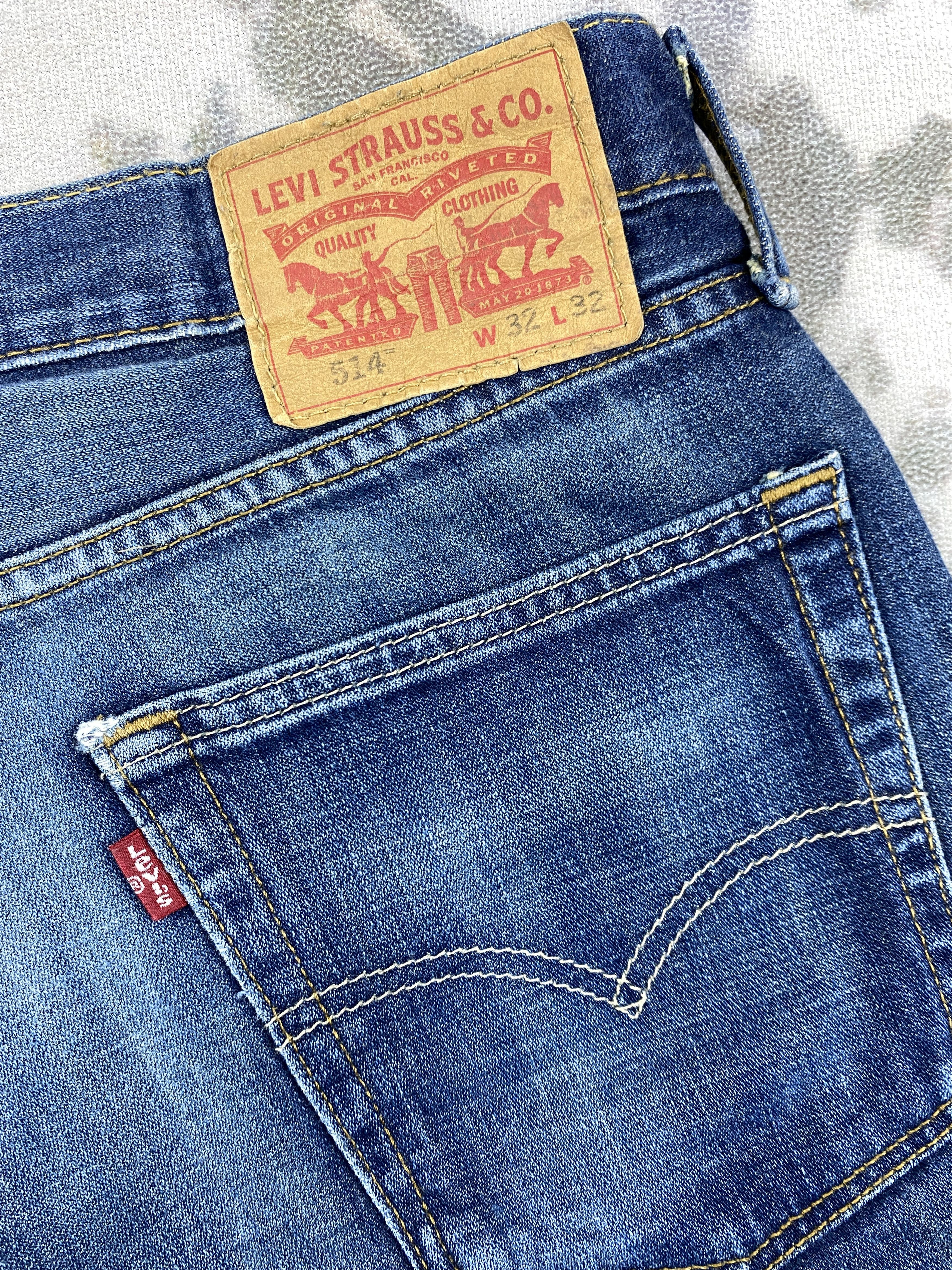 Levi's Vintage Levi's 514 Dark Blue Denim 33 x 32 -JN646 Size US 33 - 13 Thumbnail