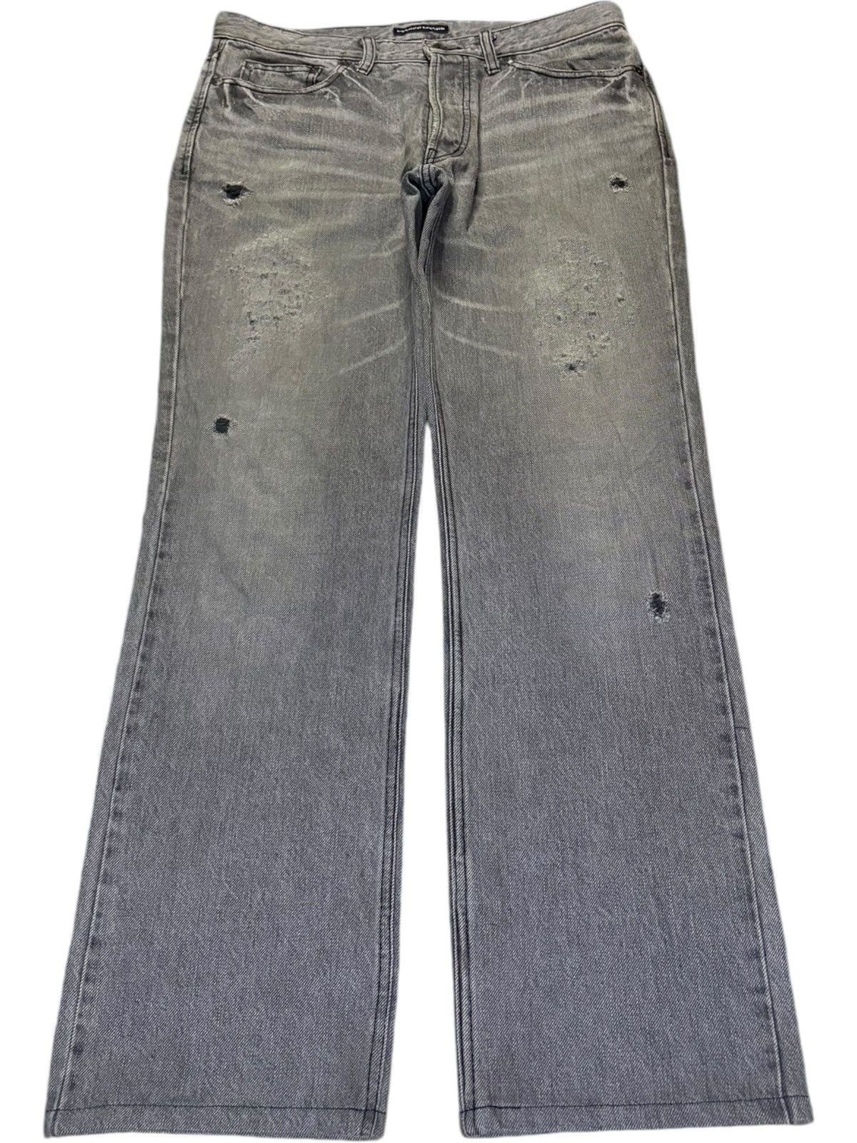 Japanese Brand Vintage Japanese Brand Faded Wash Distress Baggy Jeans Size US 33 - 1 Thumbnail