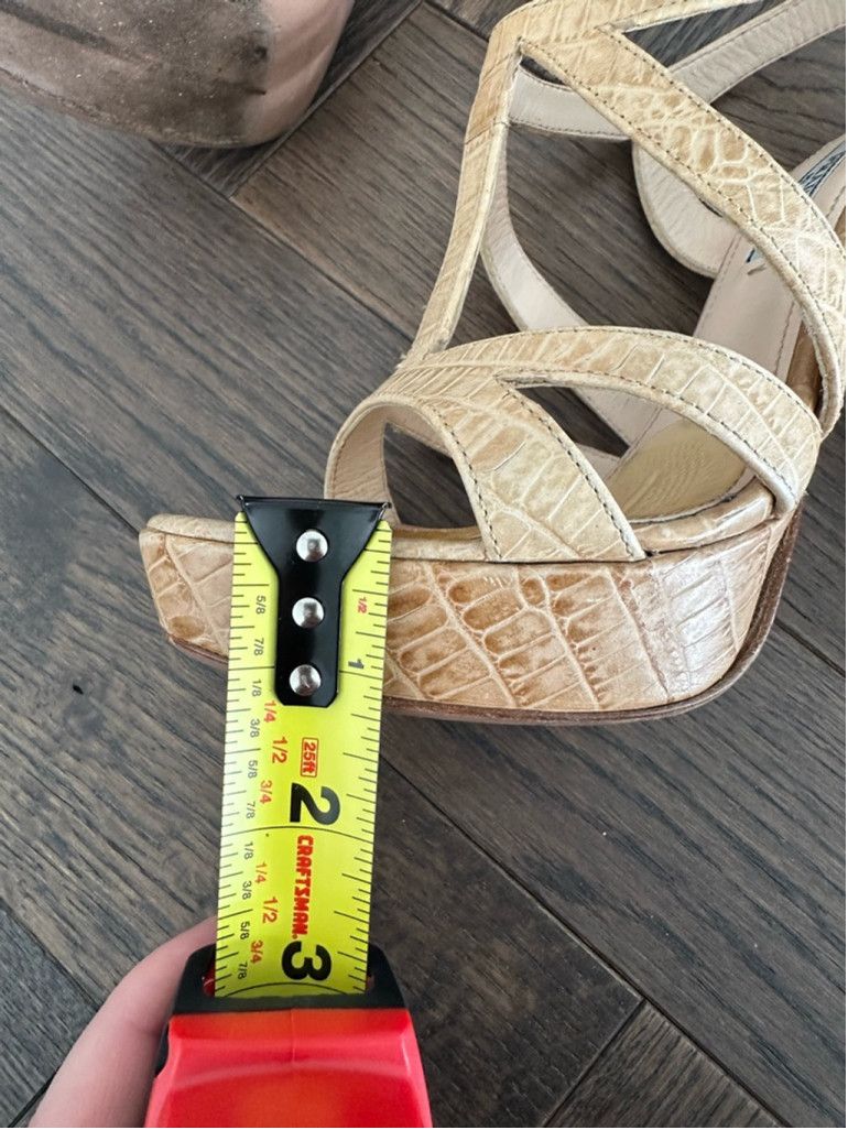 Prada Women's Prada Beige Leather Heels Size US 6.5 / IT 36.5 - 7 Thumbnail