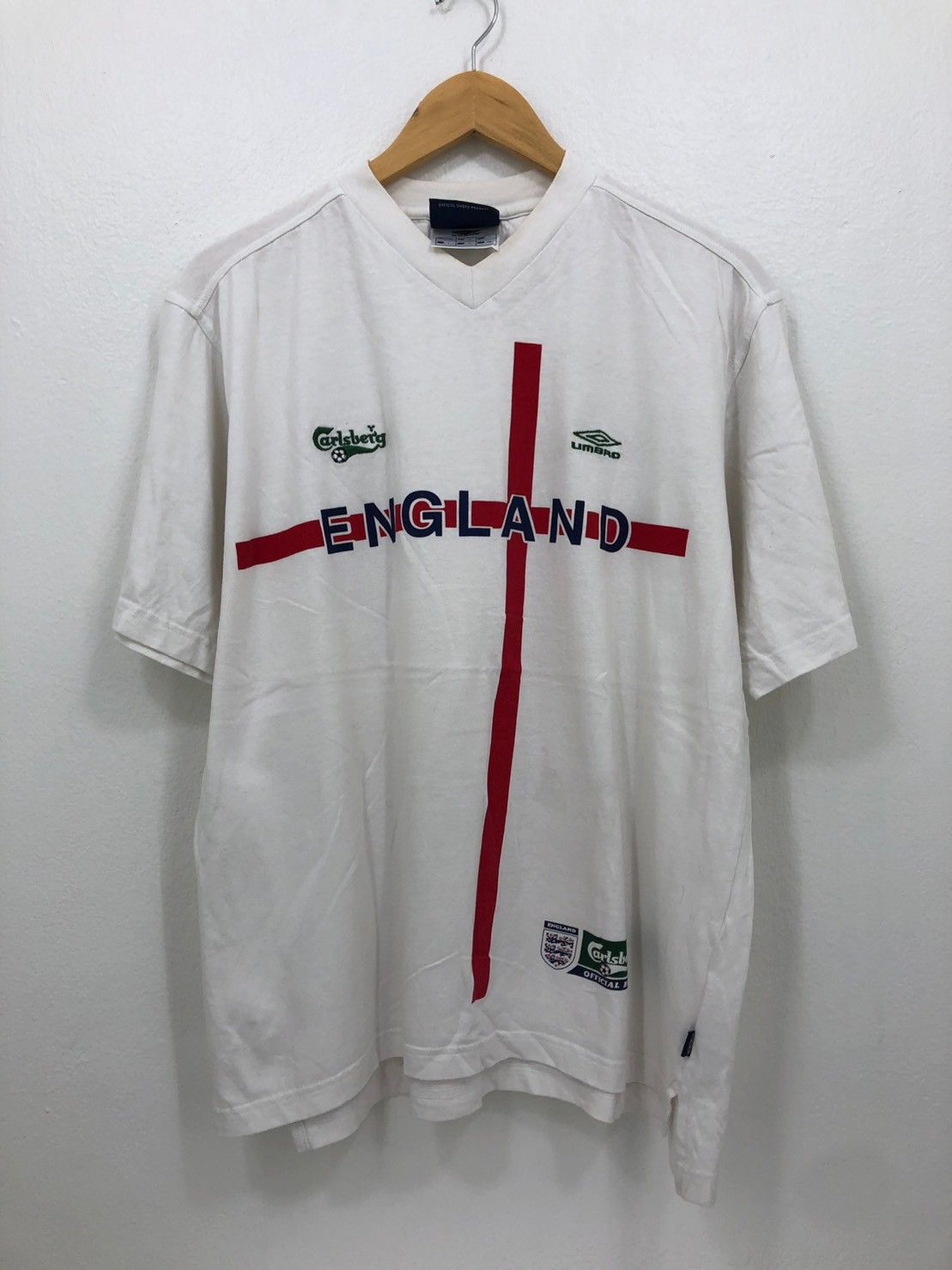 Umbro × Vintage Vintage England Umbro Carlsberg shirt wts01 Size US L / EU 52-54 / 3 - 2 Thumbnail