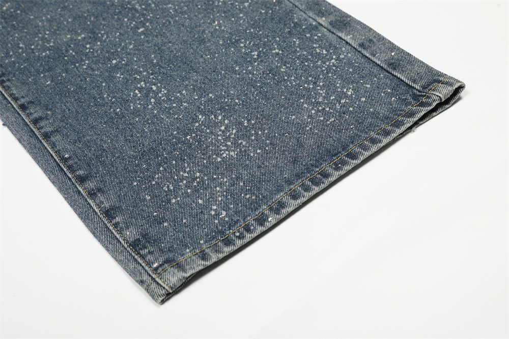 Jean Men's vintage distressed rhinestone washed distressed jeans Size US 32 / EU 48 - 6 Thumbnail