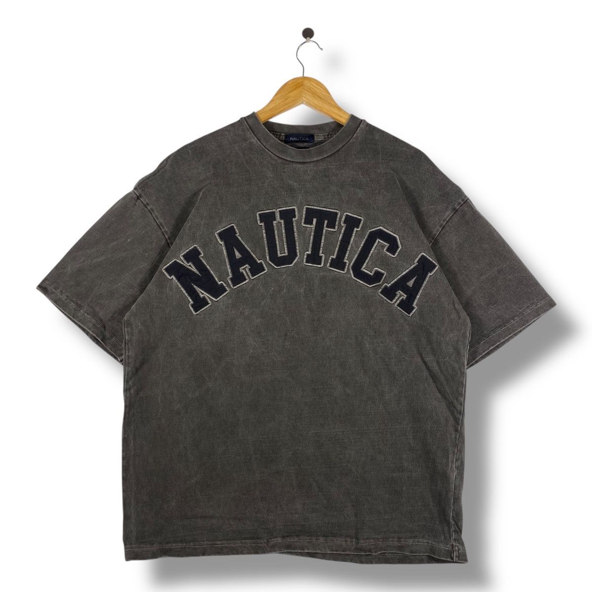 Nautica NAUTICA Big Logo Heavy Cotton Stonewashed Tee Shirt Medium Size US M / EU 48-50 / 2 - 1 Thumbnail