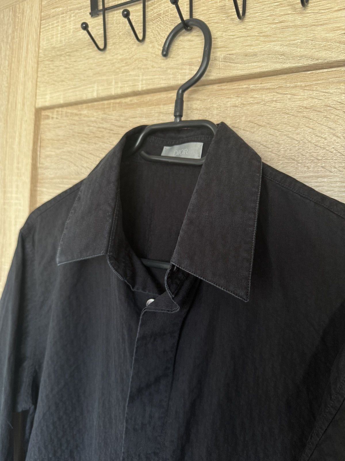 Dior Dior Black Monogram Shirt Hidden Buttons Long Sleeve Size US S / EU 44-46 / 1 - 19 Thumbnail