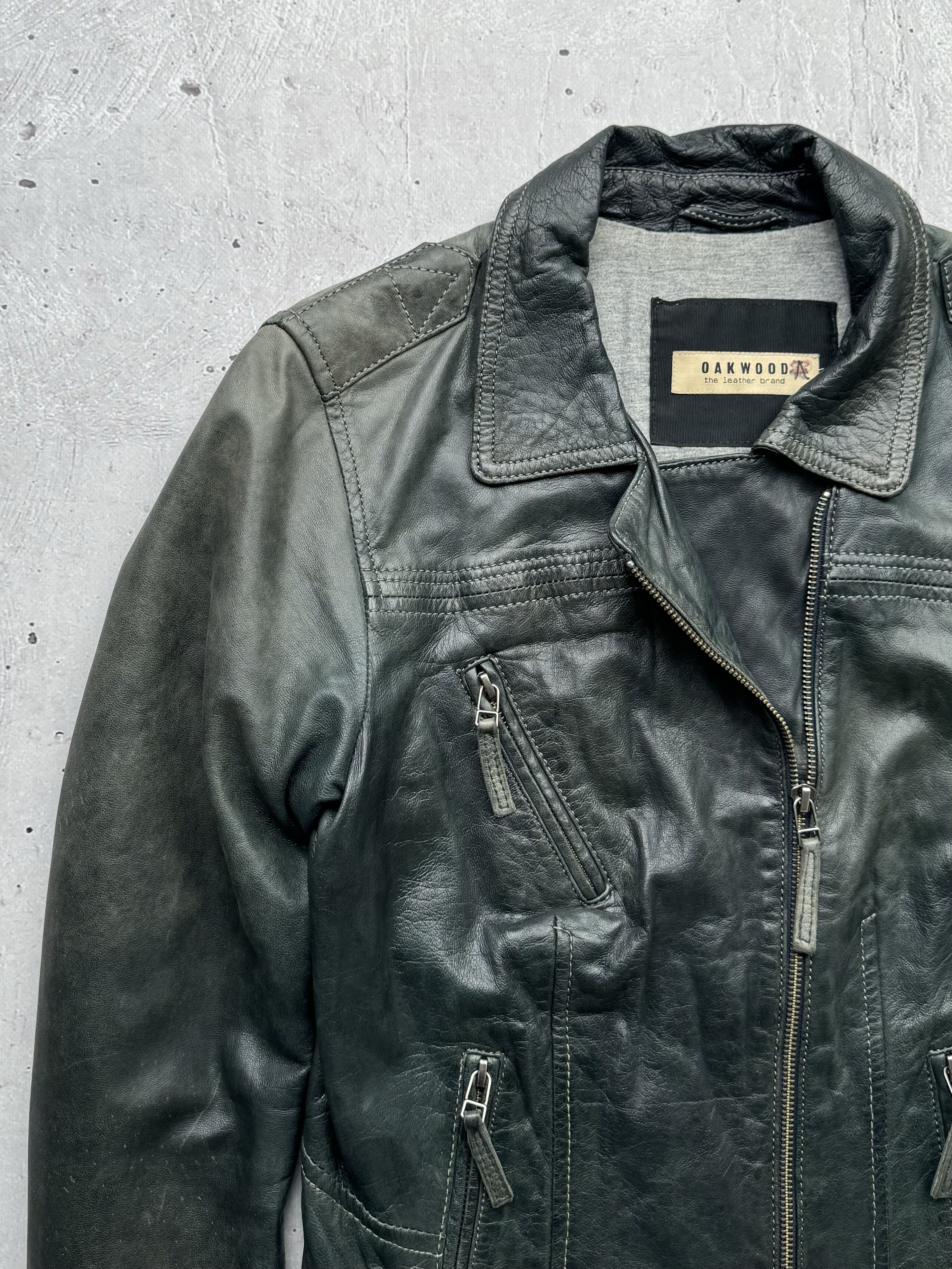 Genuine Leather Vintage Multi Zipped Sheep Leather Jacket Size M / US 6-8 / IT 42-44 - 2 Thumbnail