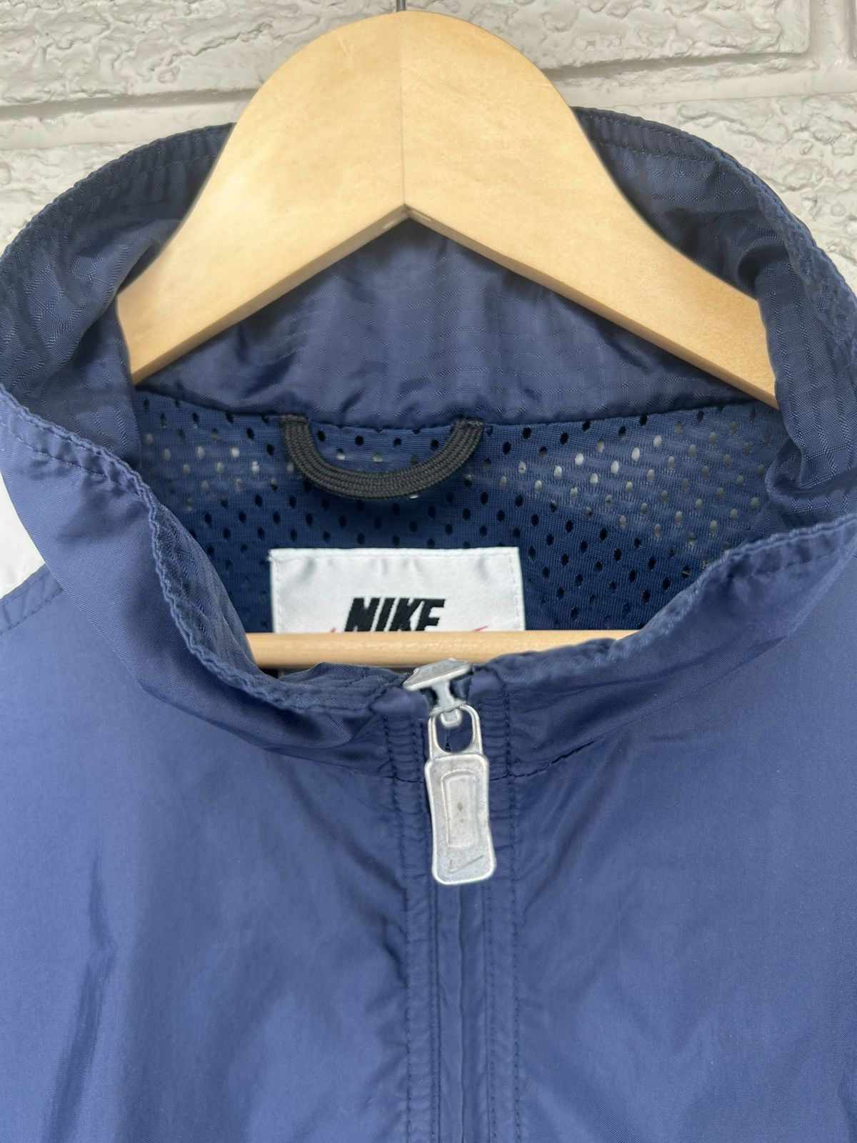 Nike Vintage 90s Nike Swoosh Zip Up Windbreaker Jacket Size US XL / EU 56 / 4 - 4 Thumbnail