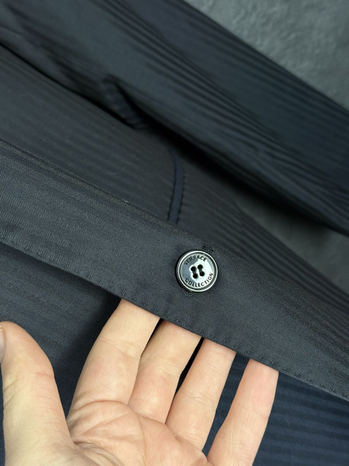 Versace Versace Collection Classic Pinstripe Wool-Silk Suit / EU 58 Size 46R - 6 Thumbnail