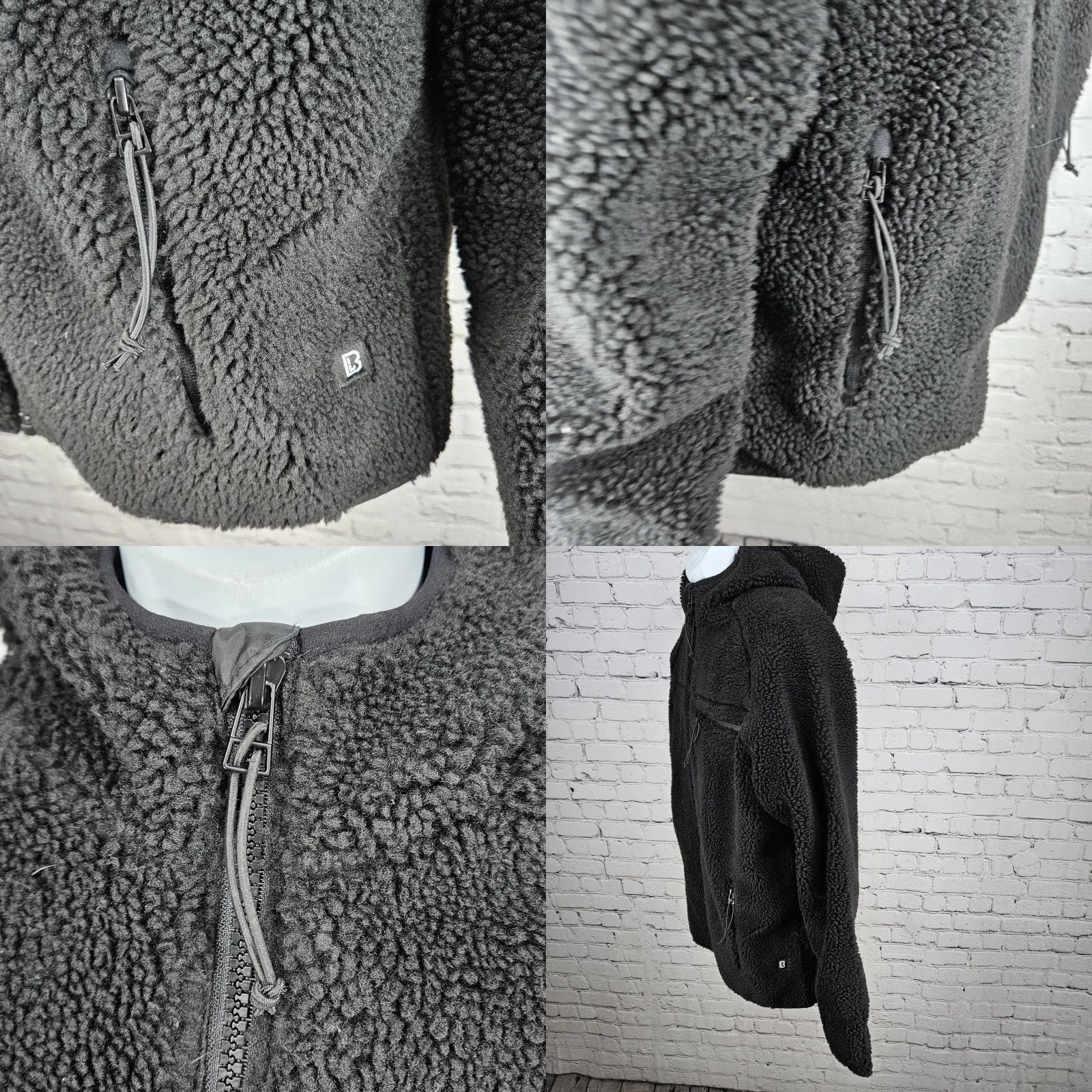 Vintage Brandit Black Hooded Fleece Full Zip Jacket M Men Jacket Hooded Zip Pockets Casual Outdoor 90s? Size US M / EU 48-50 / 2 - 9 Thumbnail
