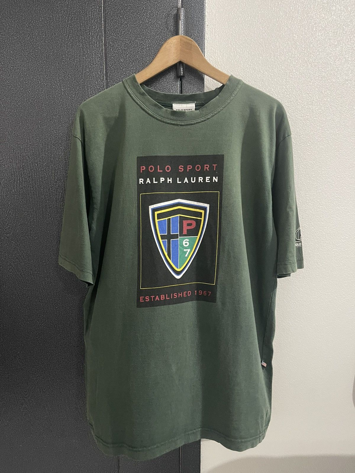 Polo Ralph Lauren Vintage Polo Sport Ralph Lauren Faded Tshirt Size US XL / EU 56 / 4 - 1 Thumbnail
