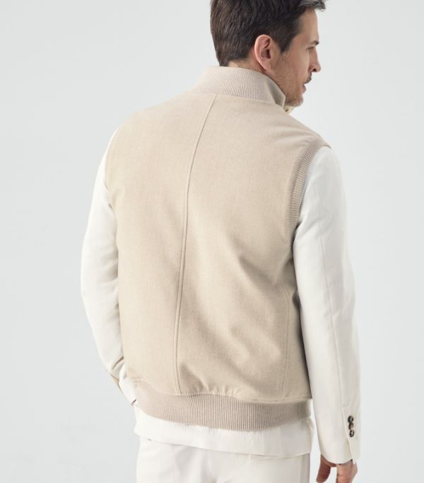 Brunello Cucinelli o1w1db10924 Wr Padded Vest in Light Brown Size US XS / EU 42 / 0 - 2 Thumbnail