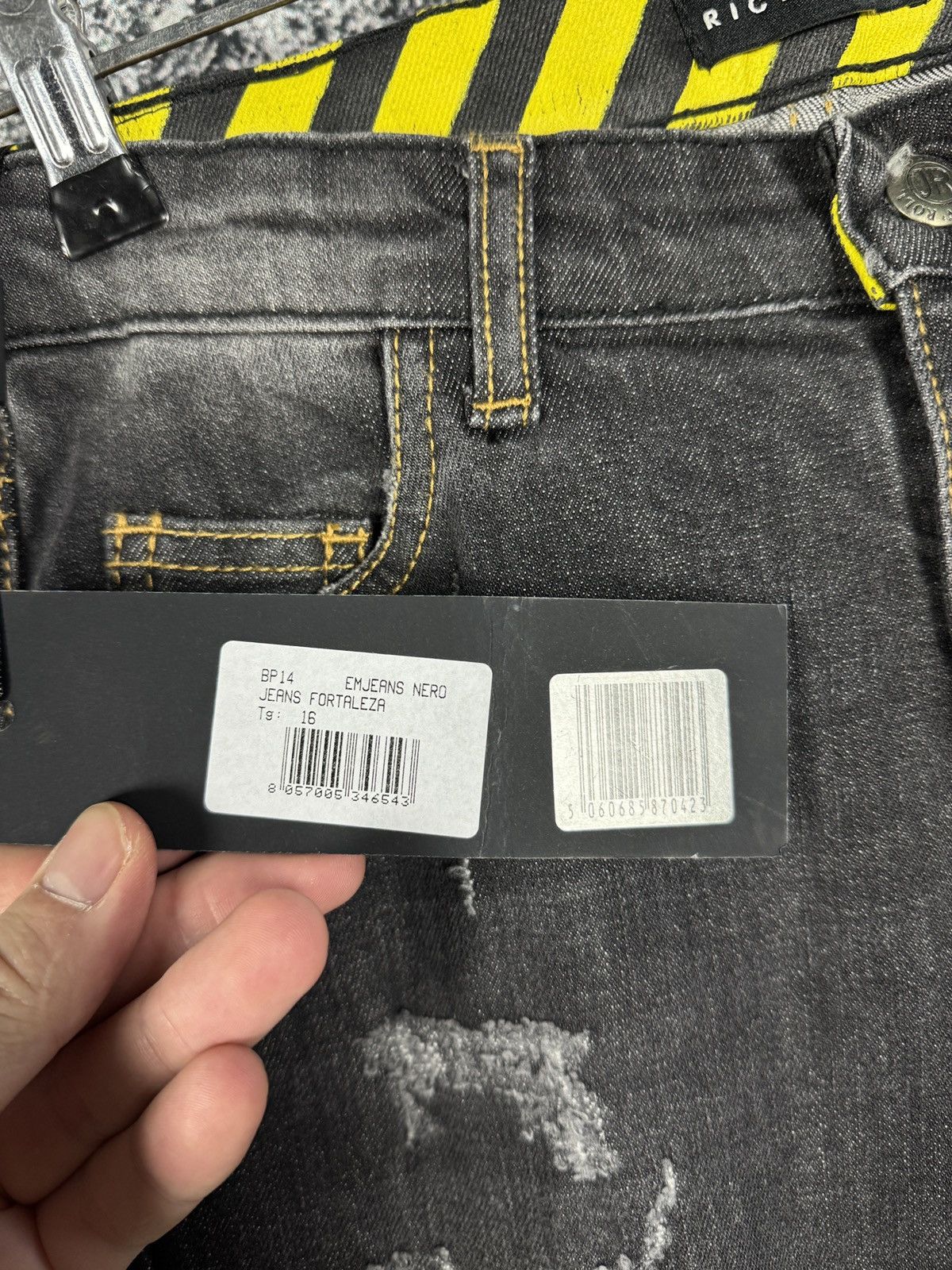 John Richmond John Richmond Denim BP14 Nero Skinny Jeans Fortaleza Italy Size 38" / US 16 / IT 52 - 7 Thumbnail