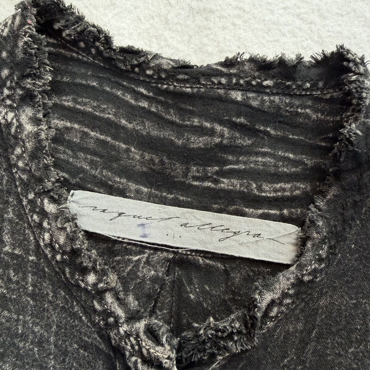 Other 2000s Raquel Allegra Ash Veil Collarless Hidden Button Shirt Size US S / EU 44-46 / 1 - 7 Thumbnail