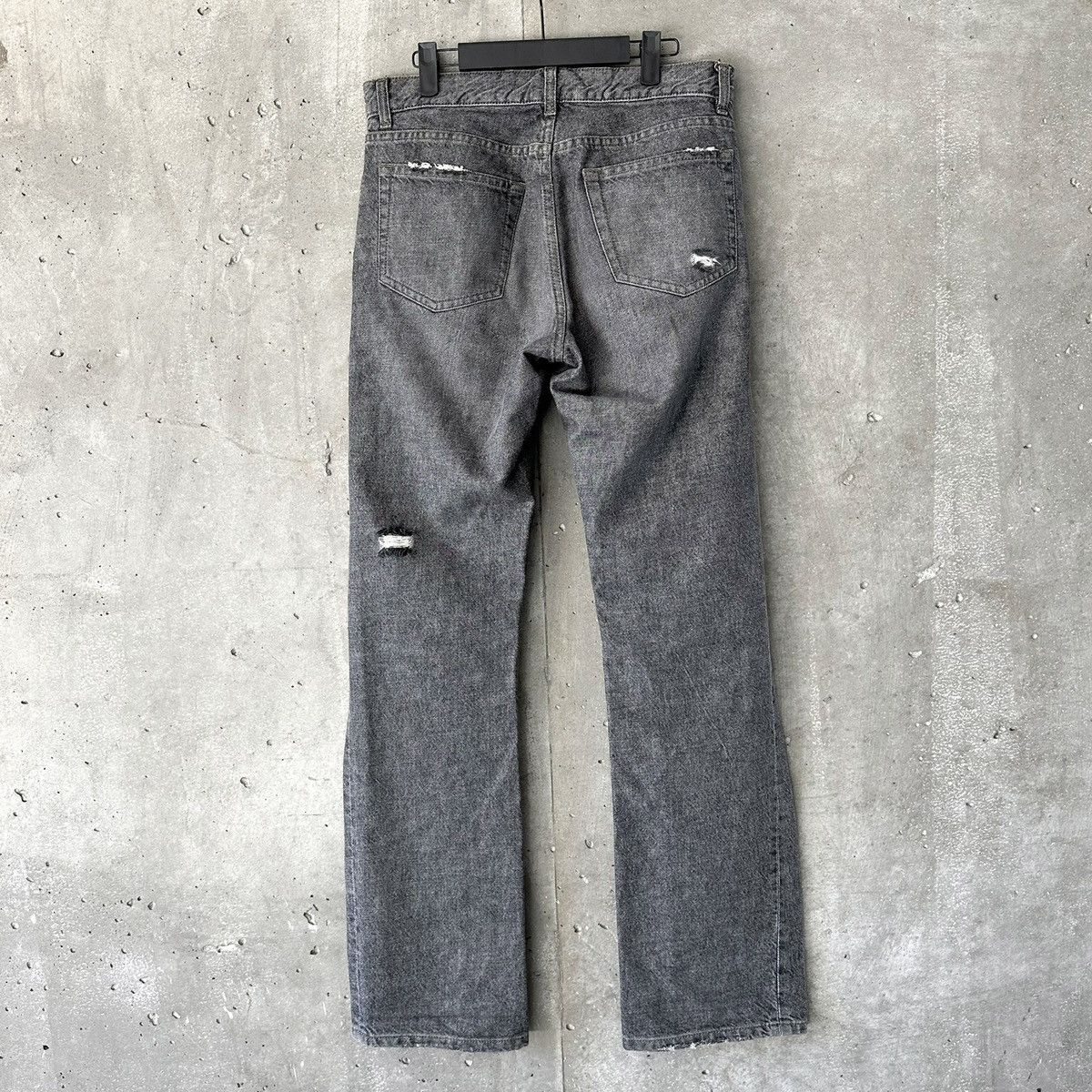 Helmut Lang AW1998 Dark Wash Blowout Denim Size US 33 - 3 Thumbnail