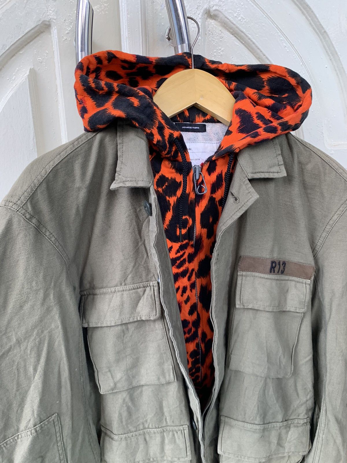 R13 R13 long military jacket leopard hooded Size US L / EU 52-54 / 3 - 3 Thumbnail