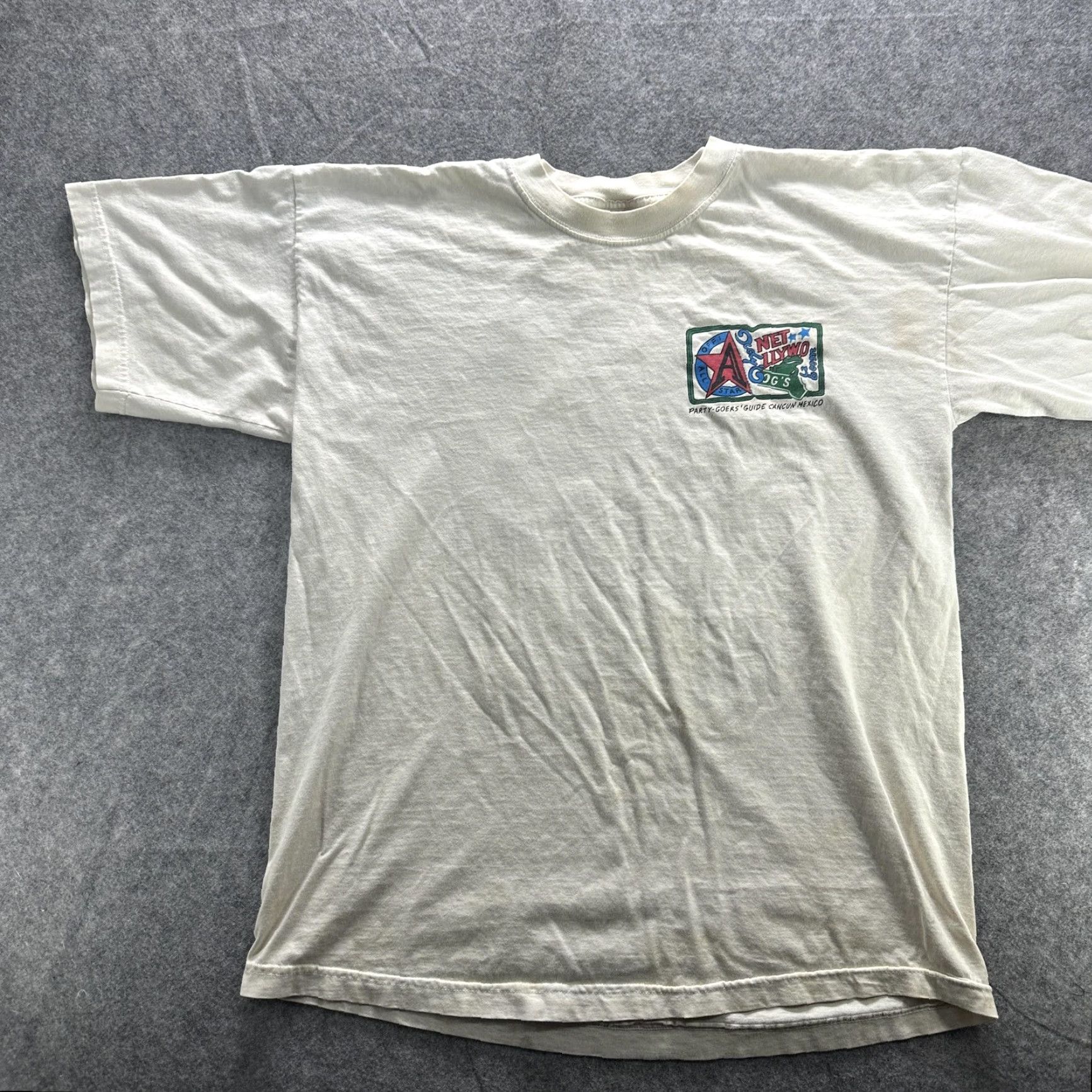 Planet Hollywood VINTAGE Cancun Mexico Party Shirt Mens Large White Planet Hollywood 90s Size US L / EU 52-54 / 3 - 3 Thumbnail