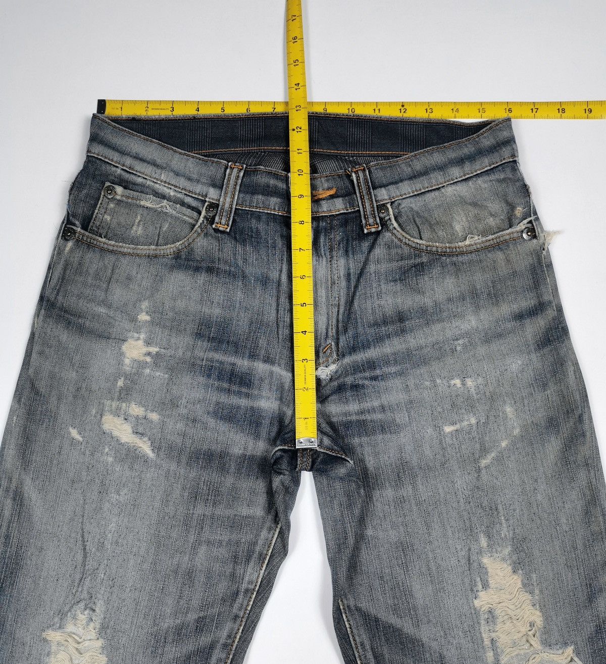 Edwin Thrashed Wild Fire Edwin Distressed Denim Jeans Size US 32 / EU 48 - 11 Thumbnail