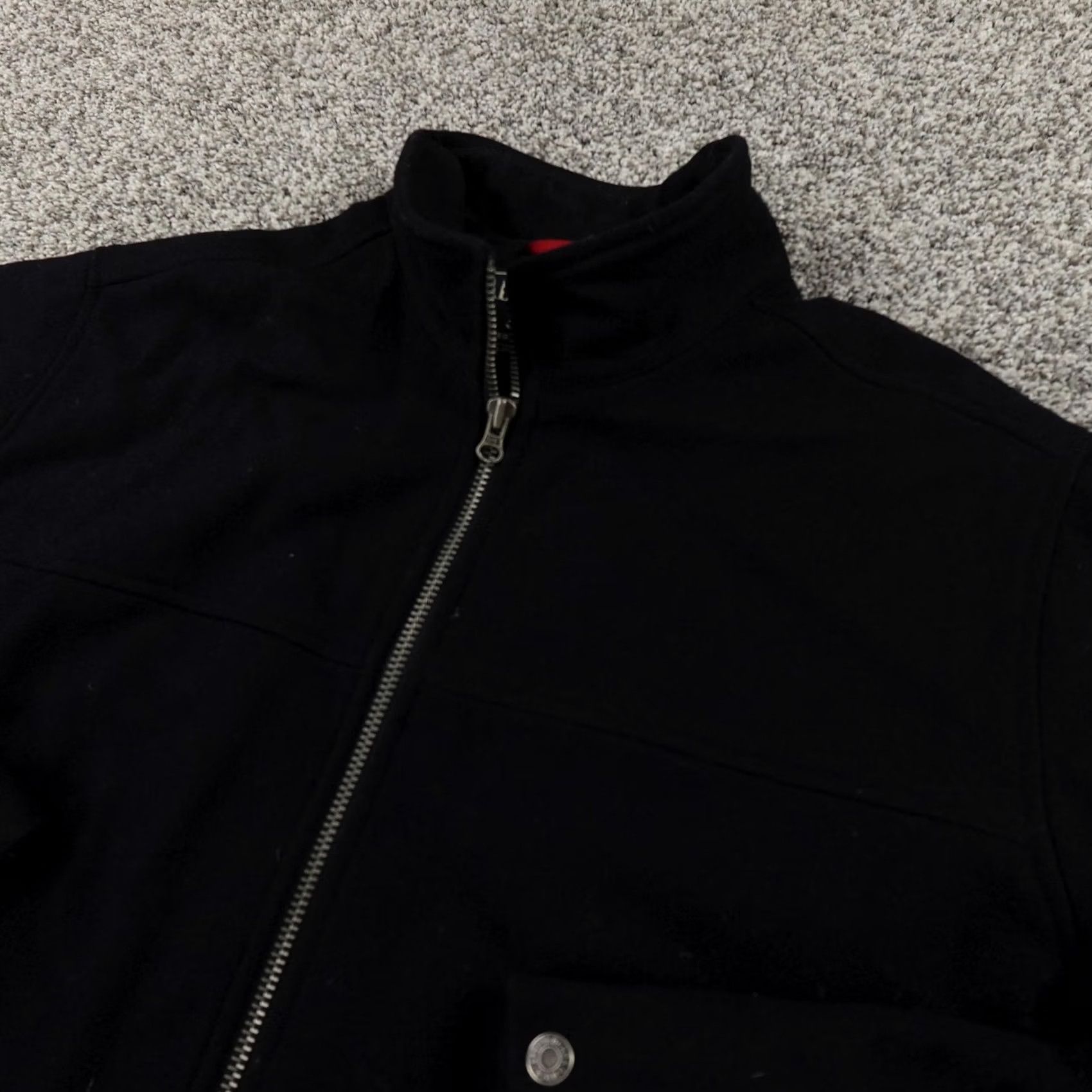 Abercrombie & Fitch VINTAGE Abercrombie & Fitch Jacket Mens L Black Wool Full Zip Bomber Coat 90s Y2K 00s Size US L / EU 52-54 / 3 - 2 Thumbnail
