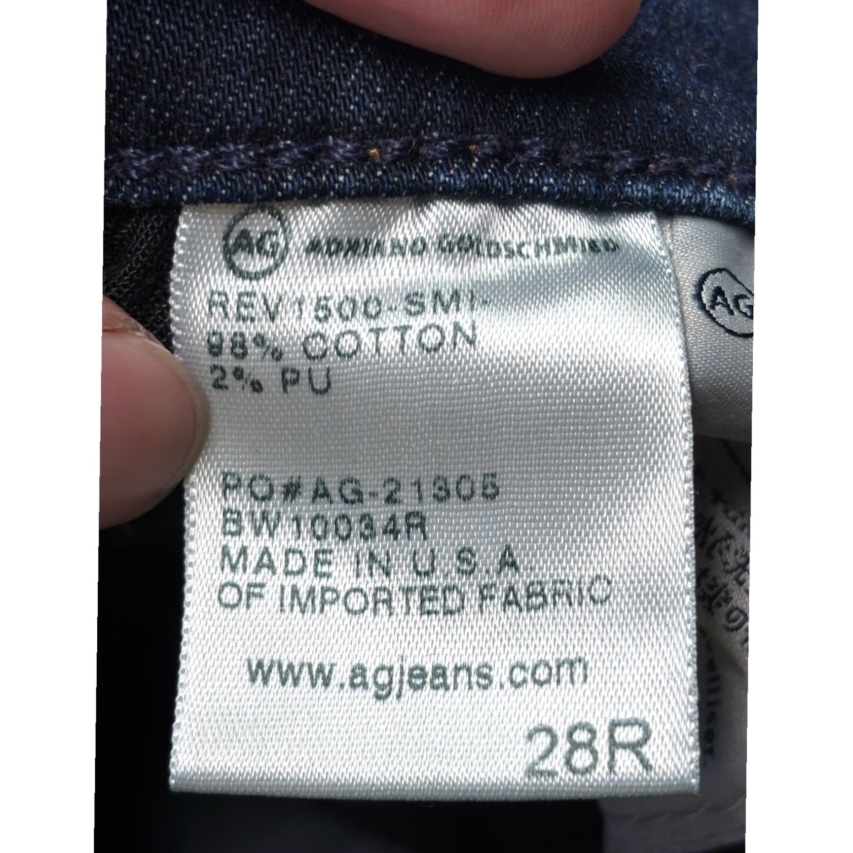 Vintage AG Adriano Goldschmied The Absolute Legging Extreme Skinny Jeans Blue 28R 30in Inseam Womens Denim Stretch Pockets 5-Pocket Zip Button Size 28" / US 6 / IT 42 - 7 Thumbnail